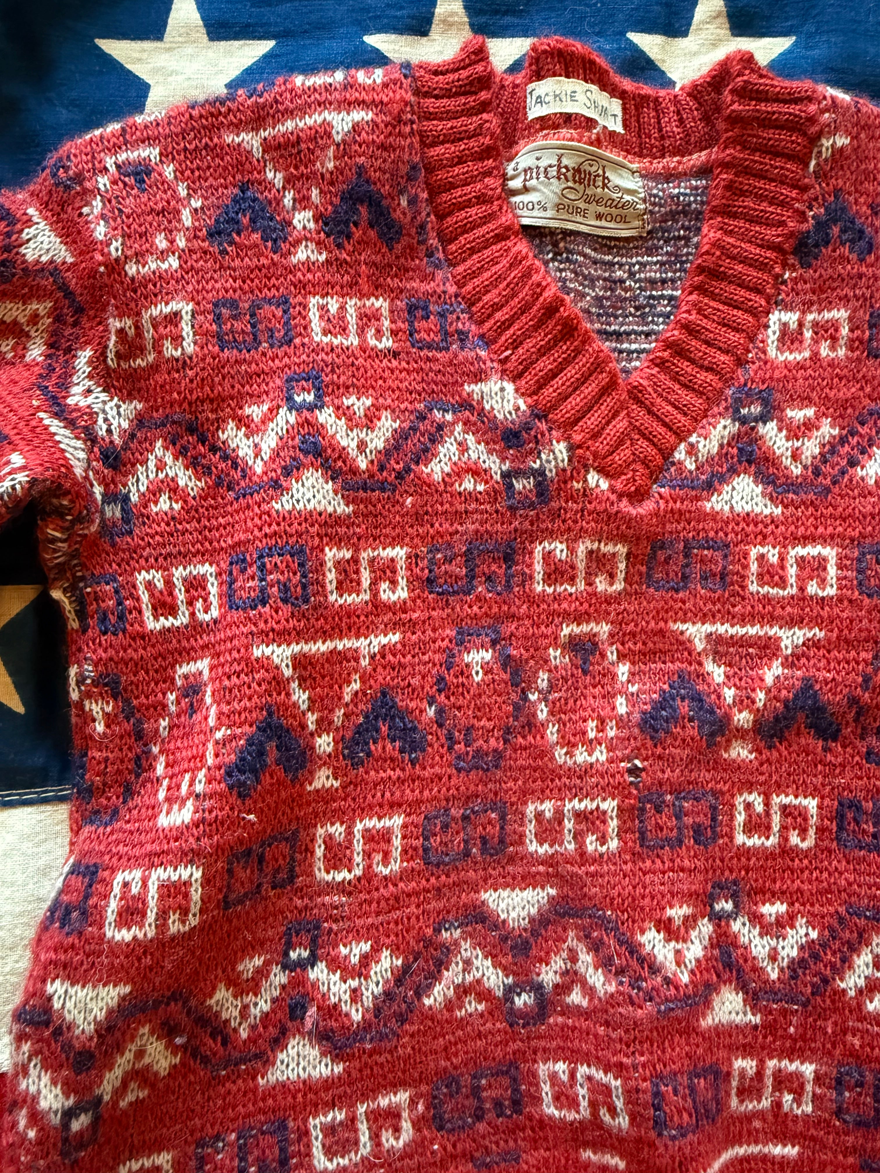 1940s pickwick wool sweater