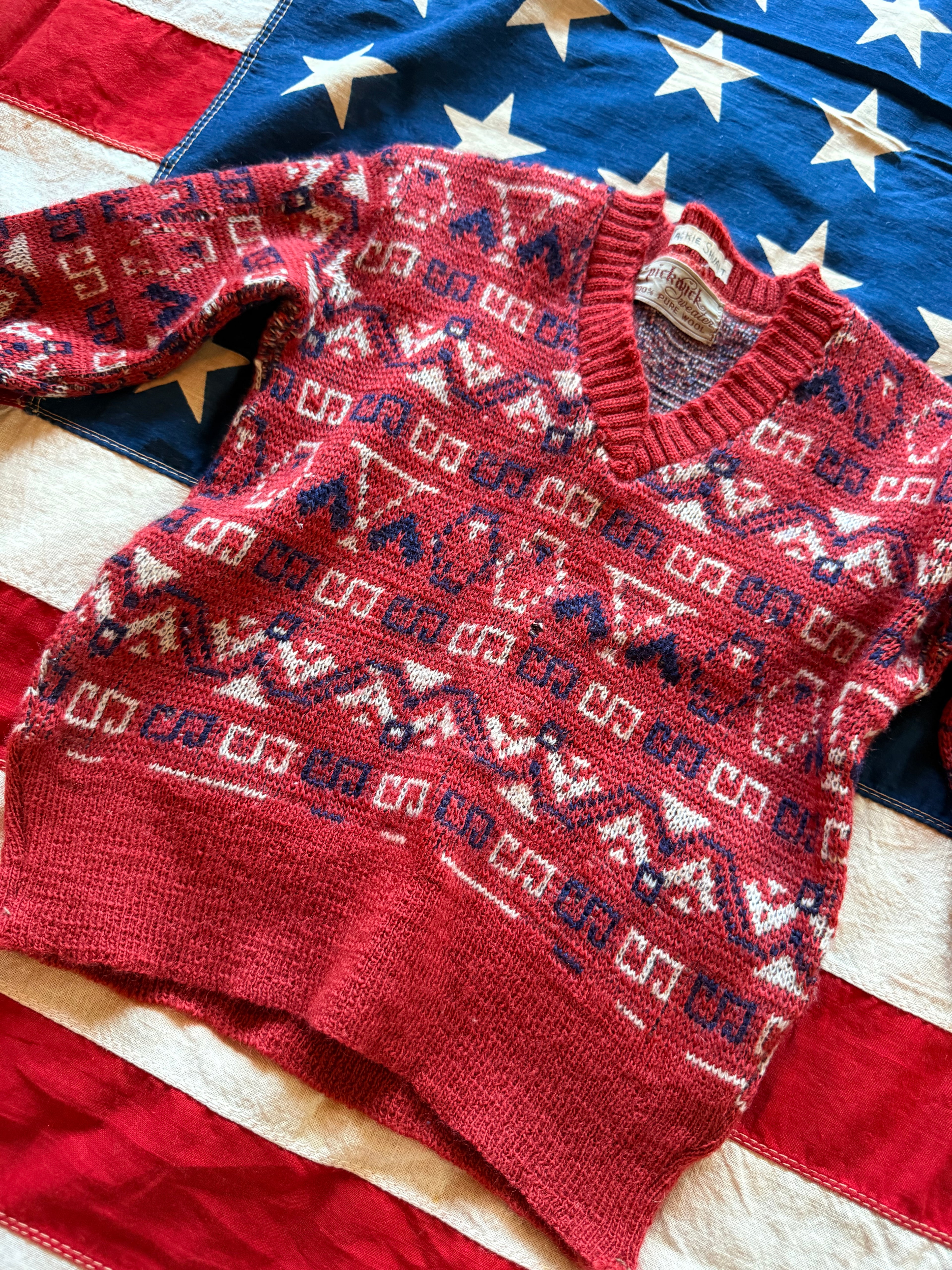 1940s pickwick wool sweater