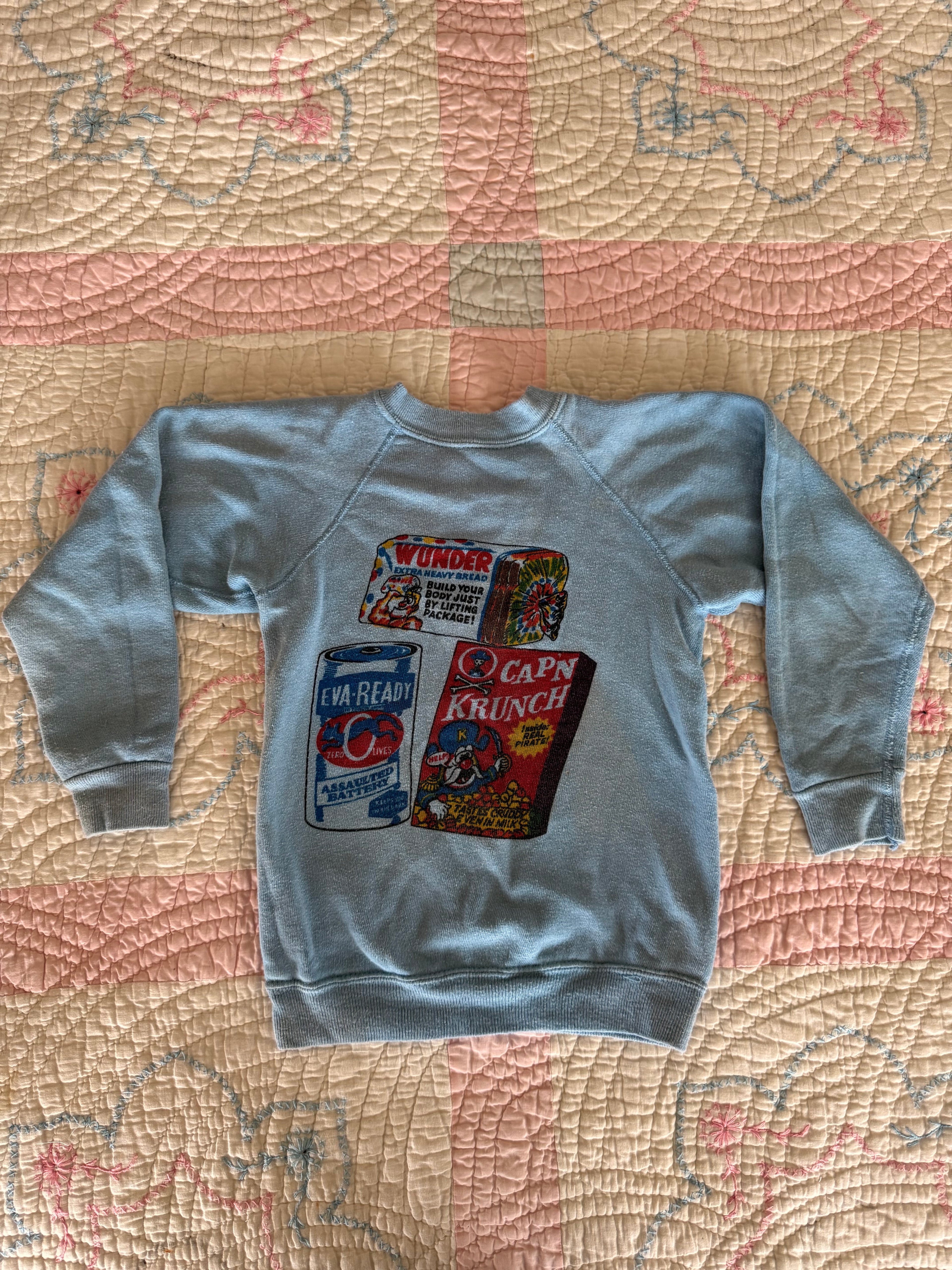 1970s wacky pack sweatshirt