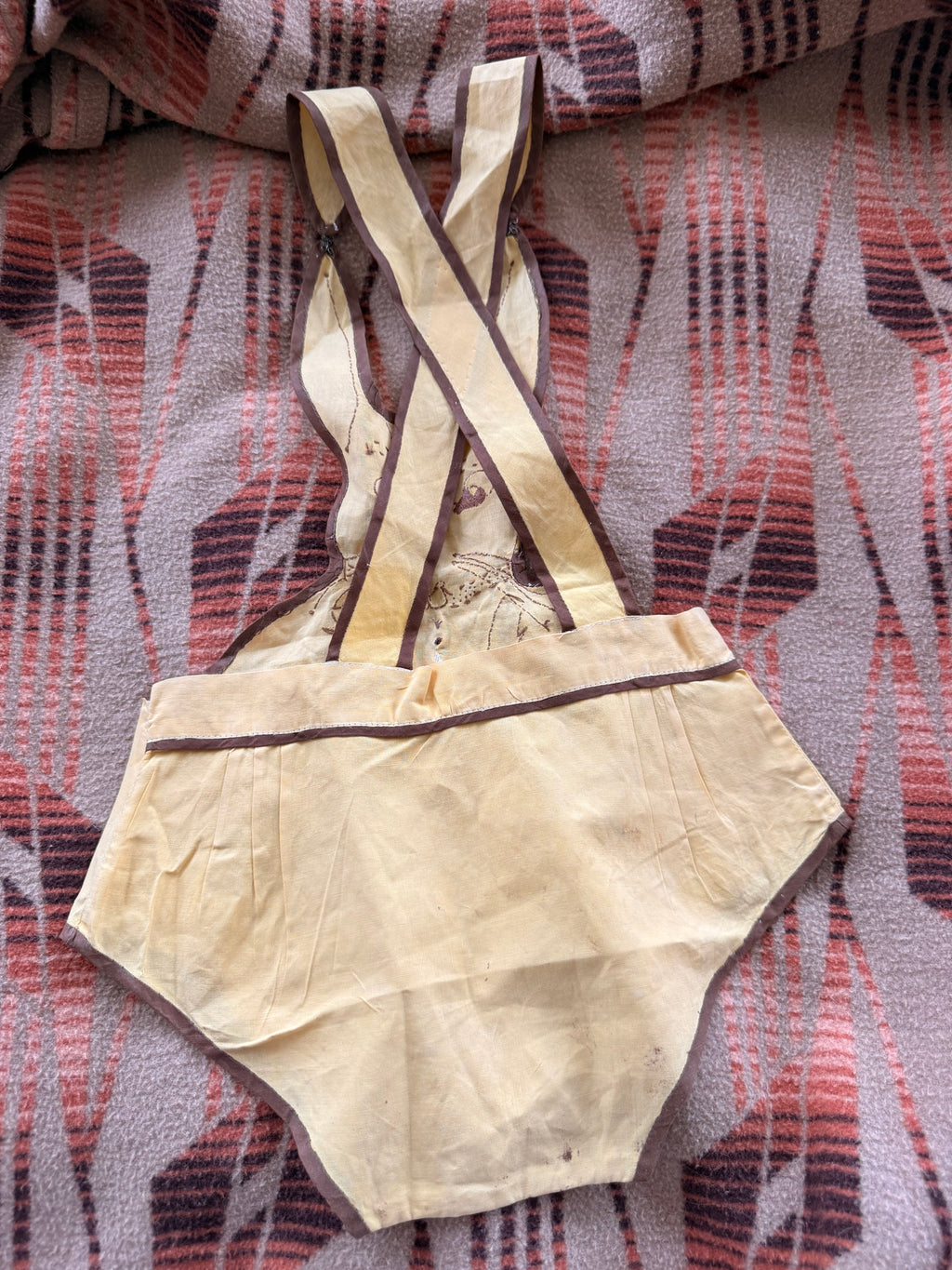 1950s embroidered mr bunny romper