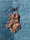 1950s plaid sun suit
