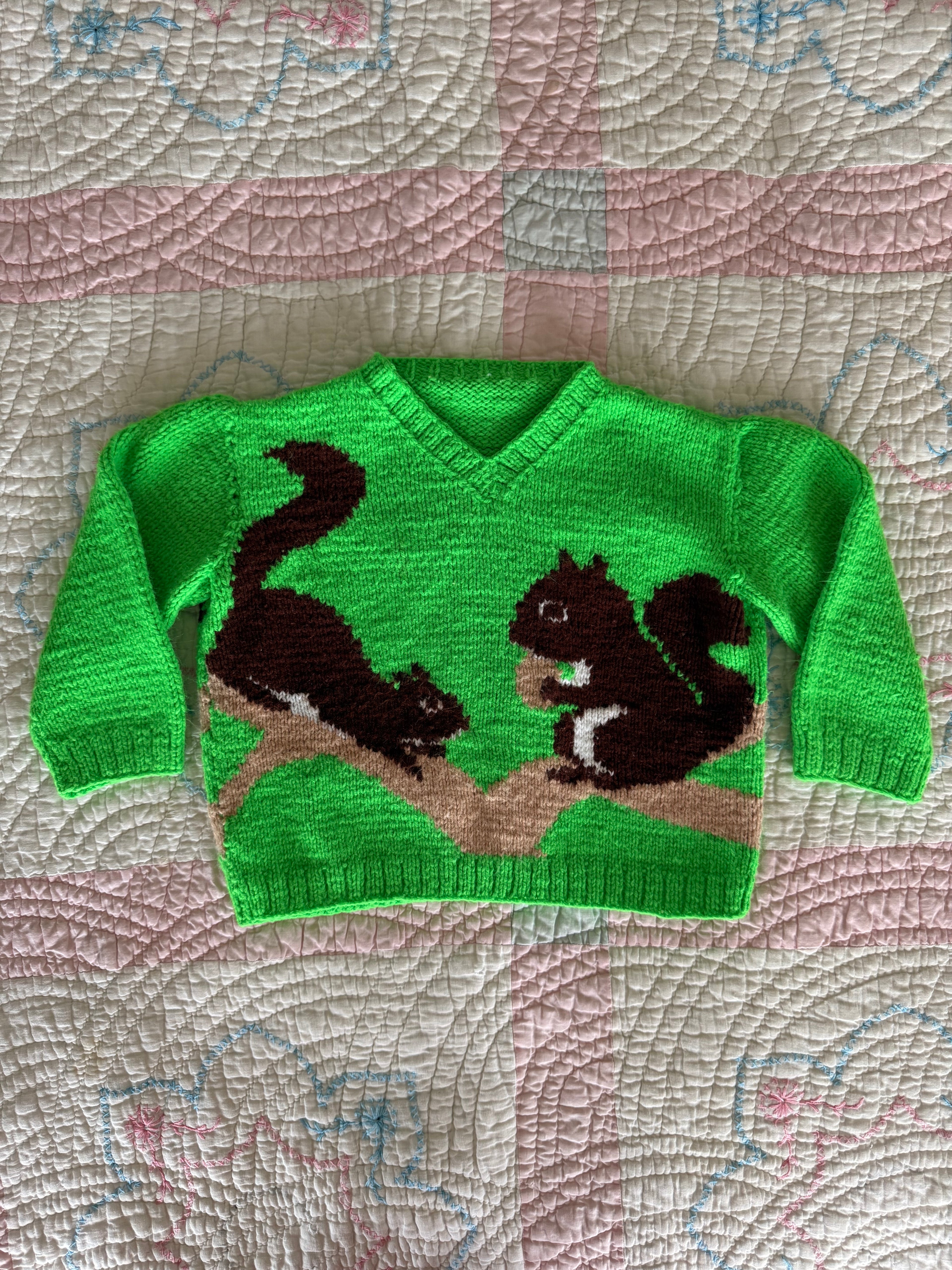 1960s squirrel sweater