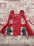1960s polka dot doggy apron
