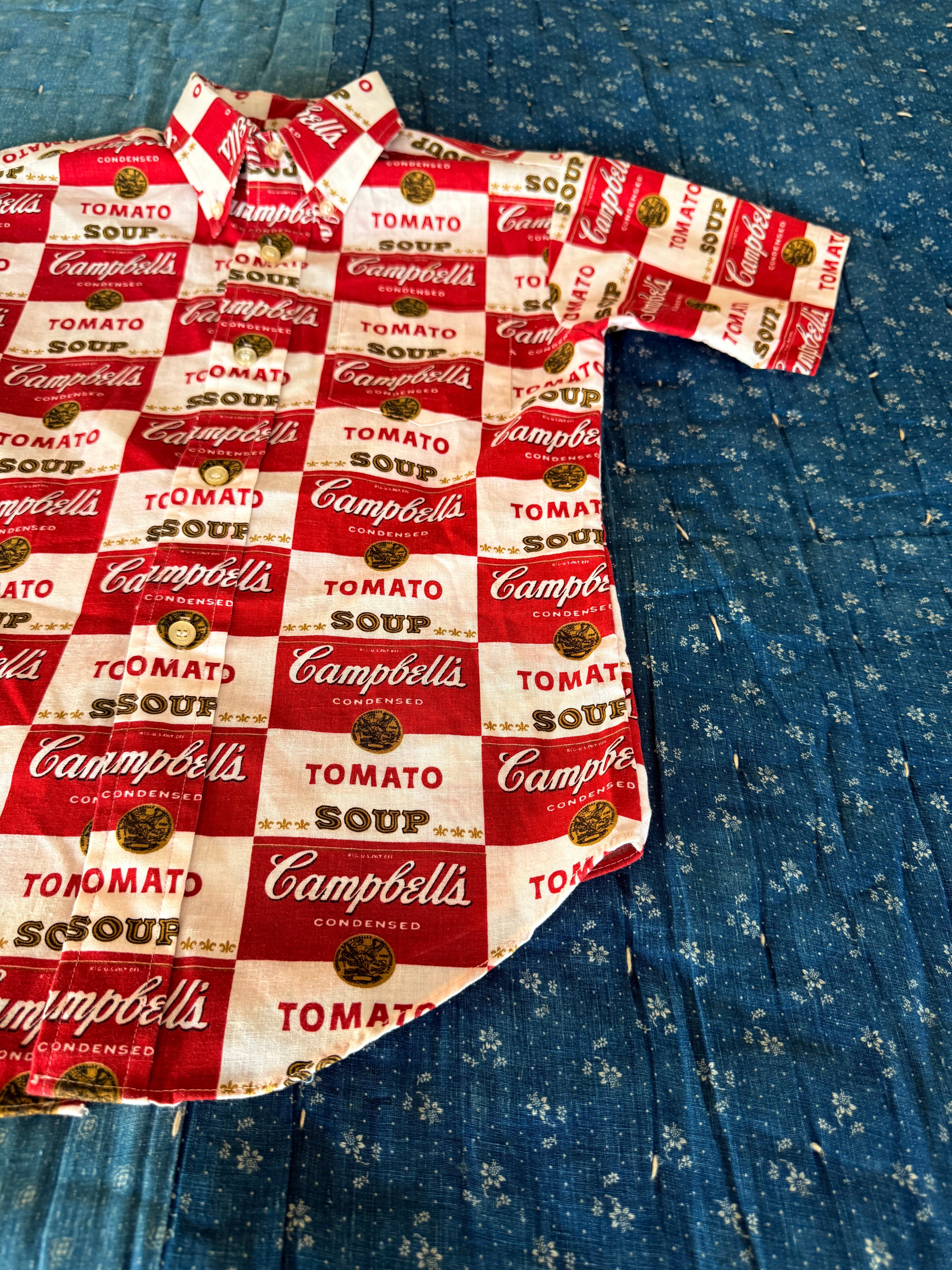 1960s campbell soup button down