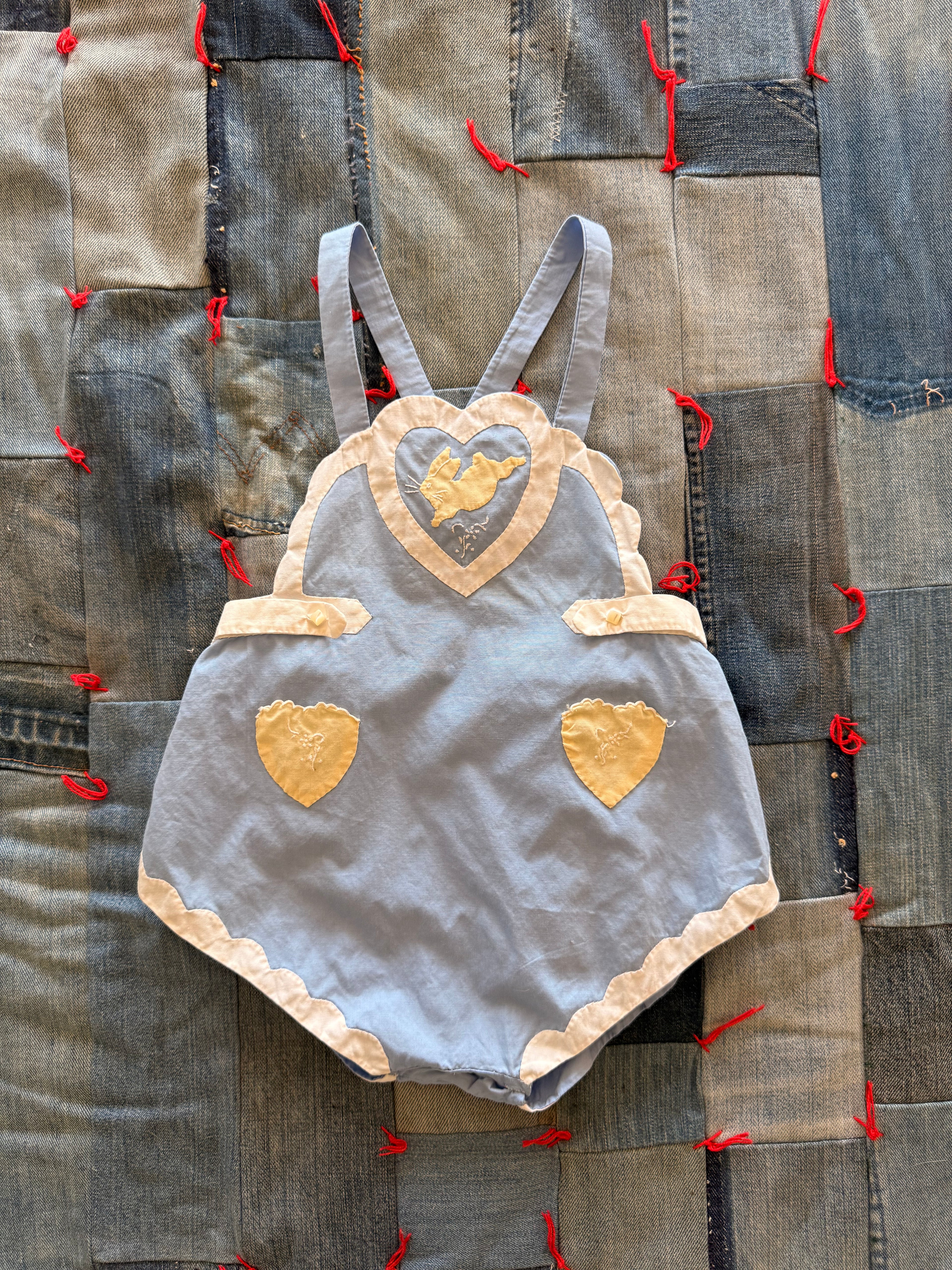 1940s hand sewn bunny romper