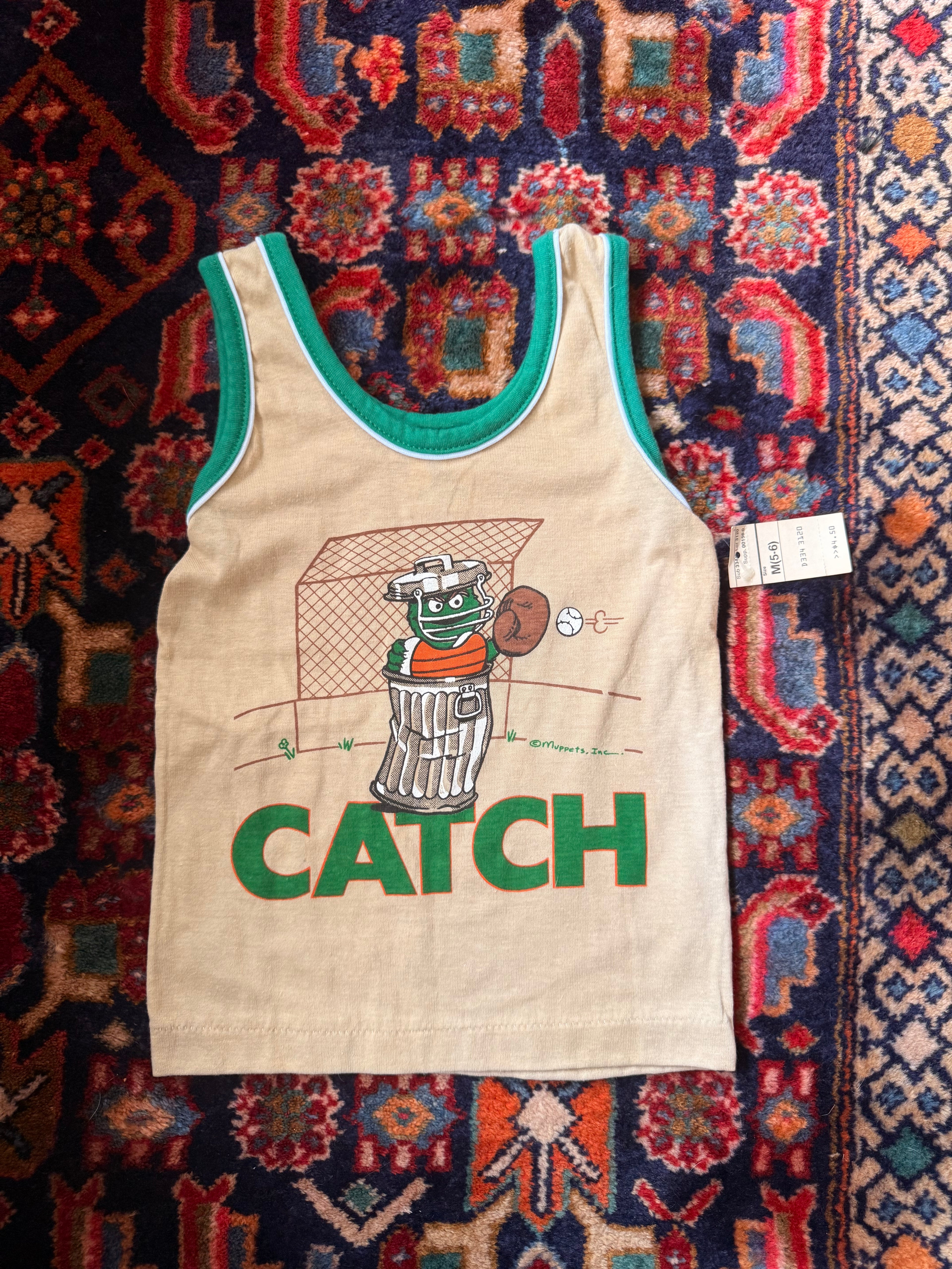 1970s sesame street oscar catcher tank top