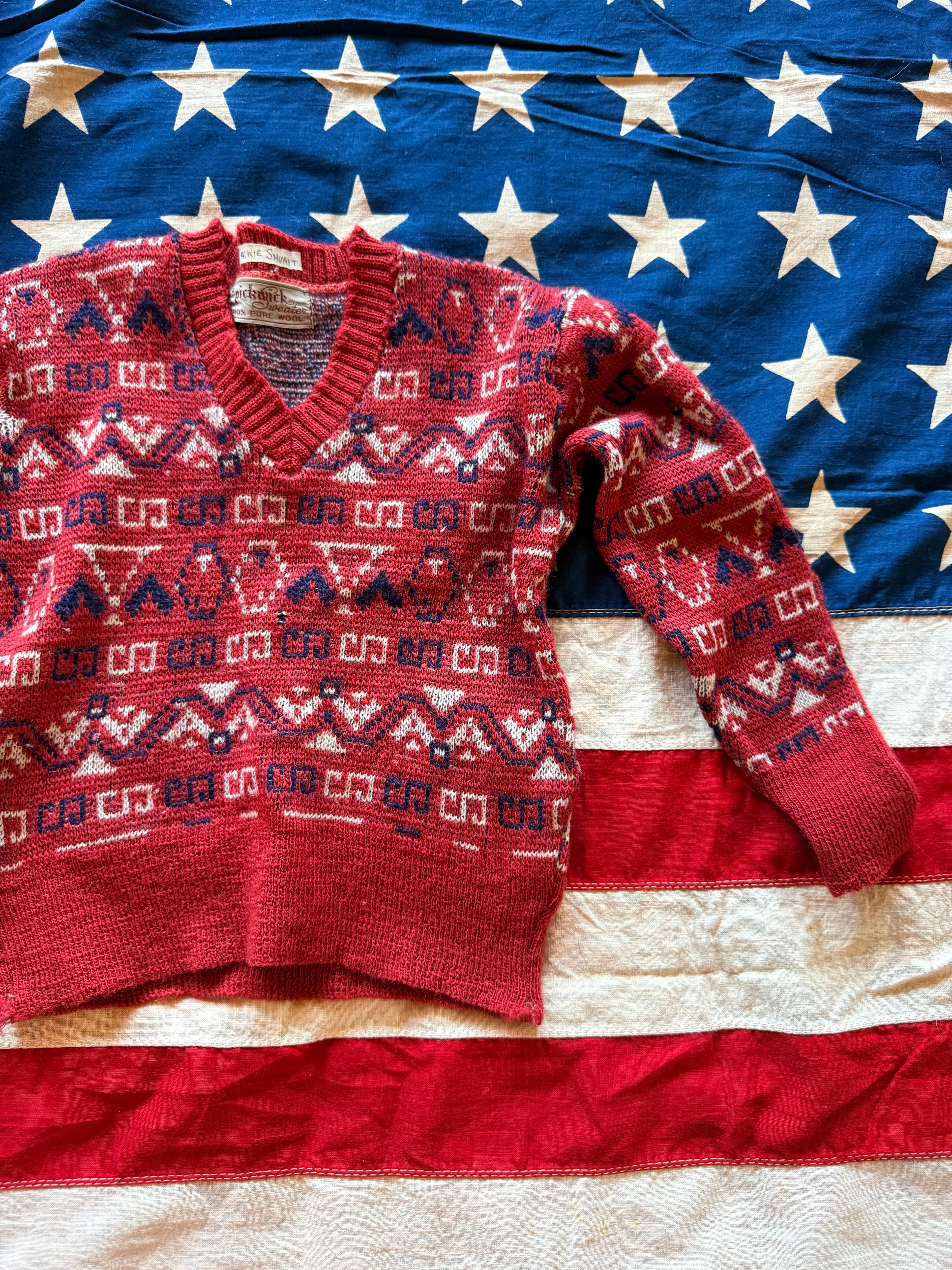 1940s pickwick wool sweater