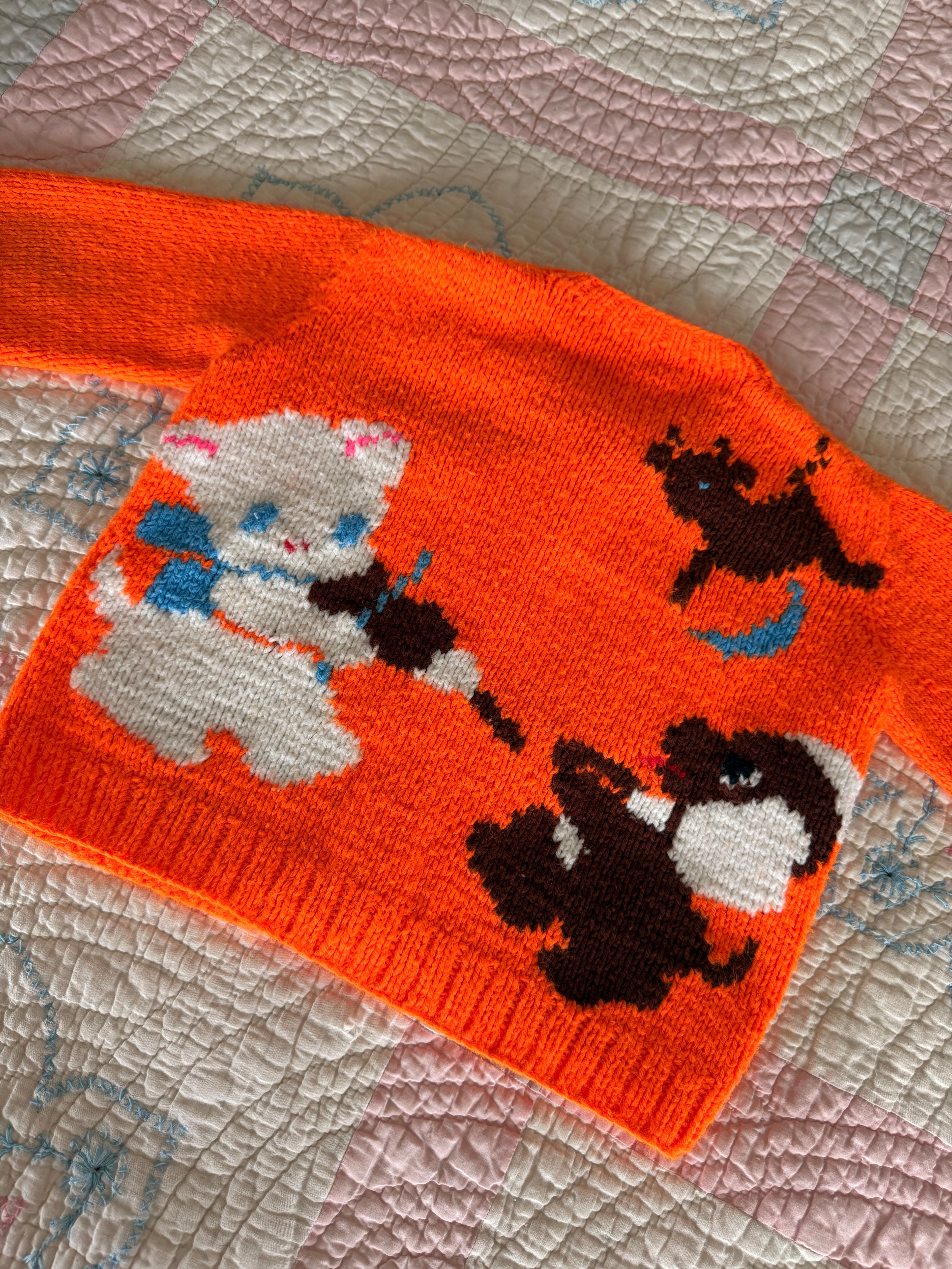 1960s cat & the fiddle cardigan