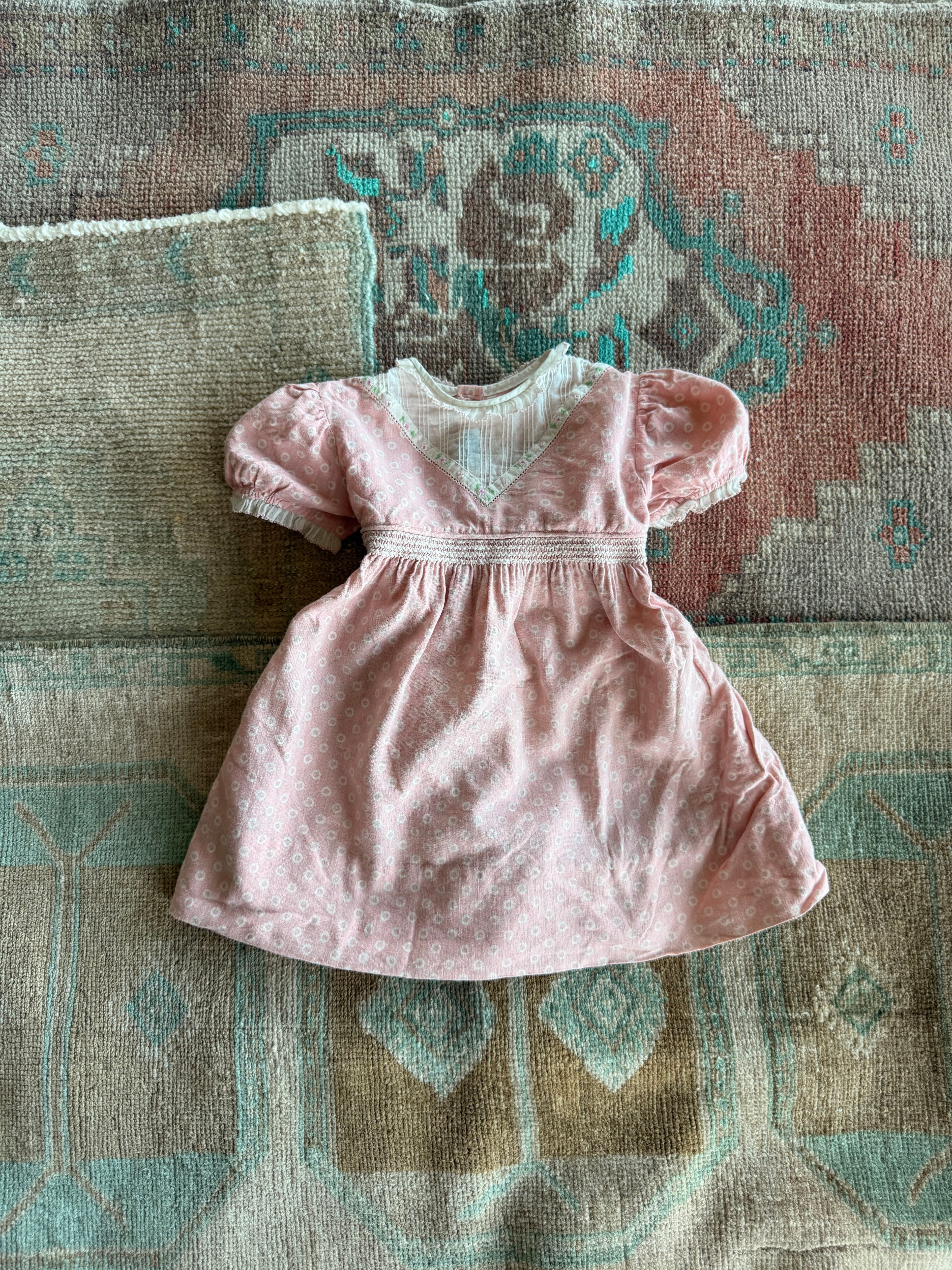 1950s pink circle dress