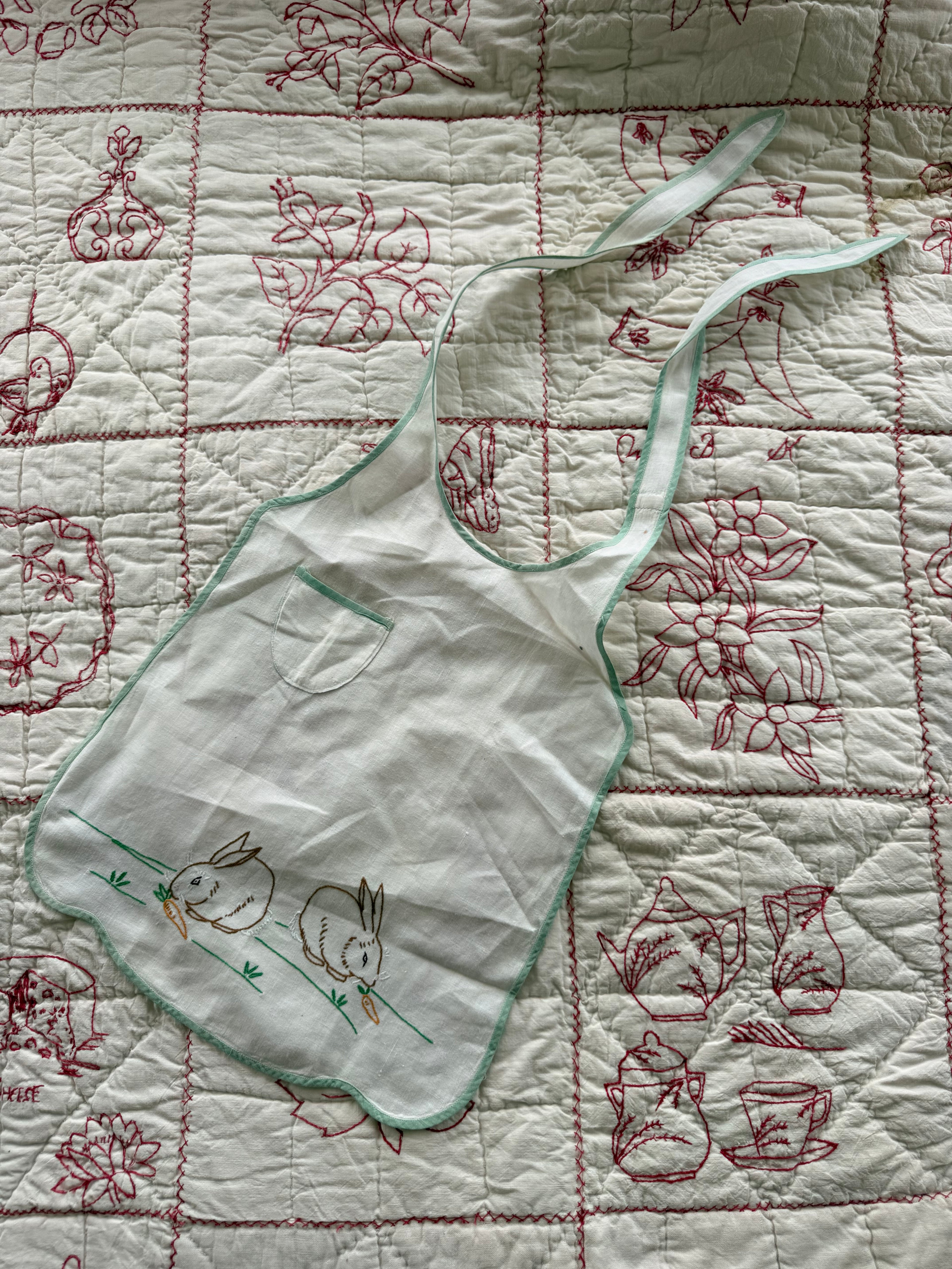 1920s oversized bunny bib