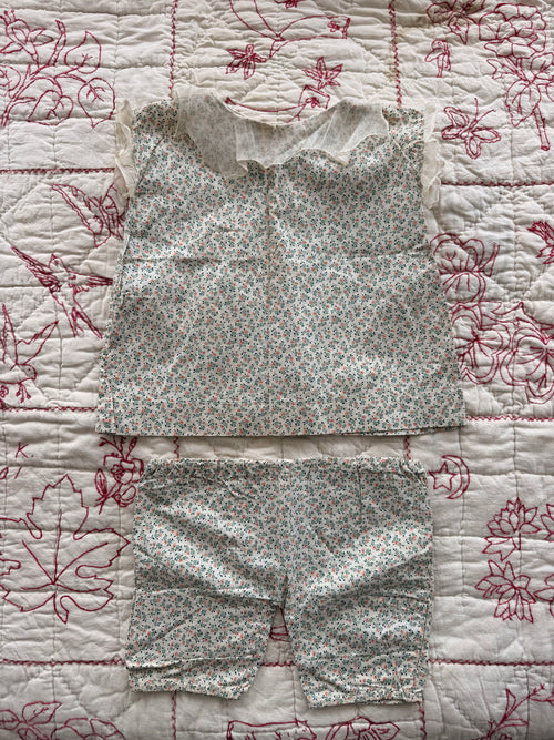 1930s green floral set