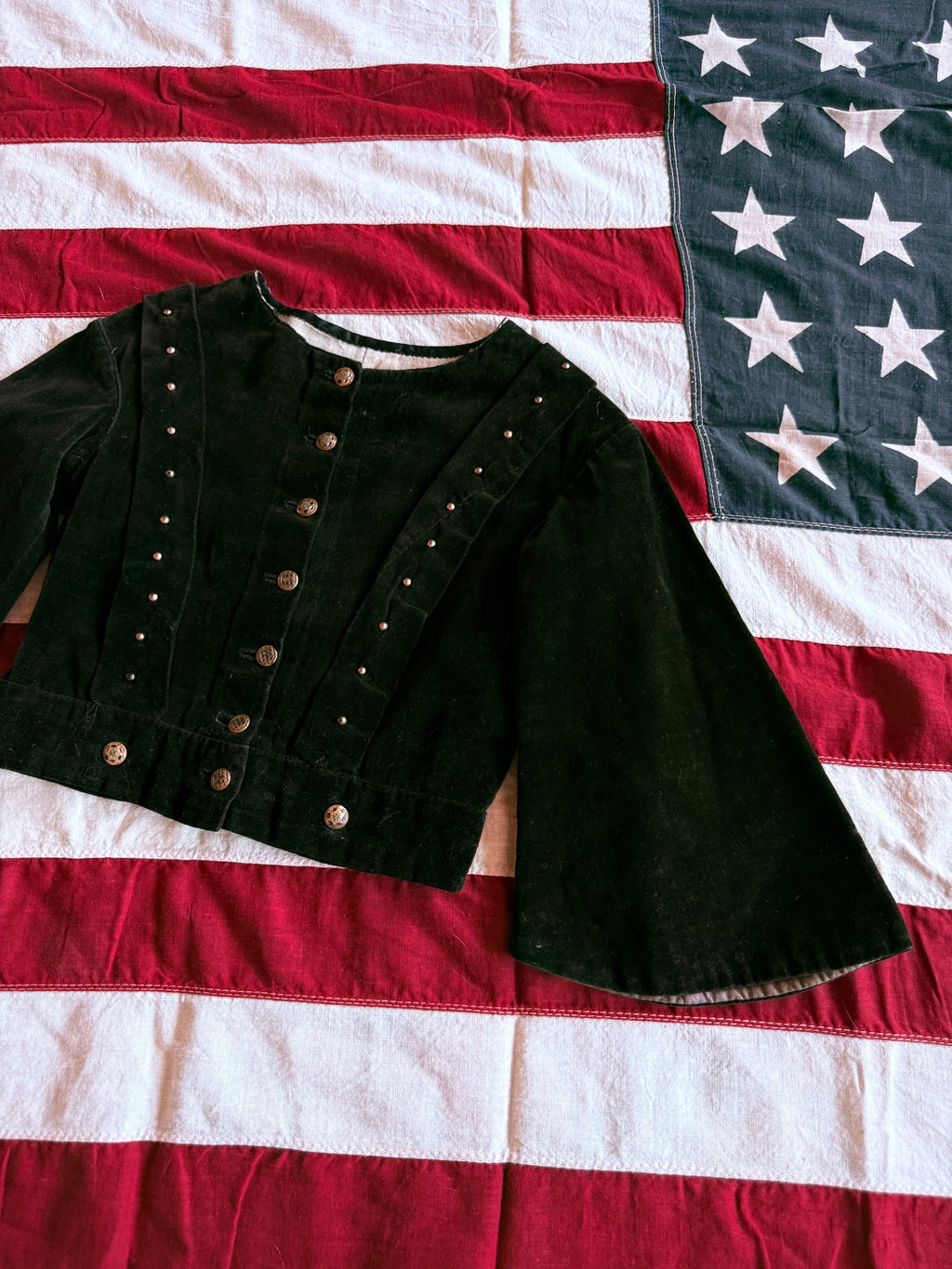 1900s velvet studded bodice