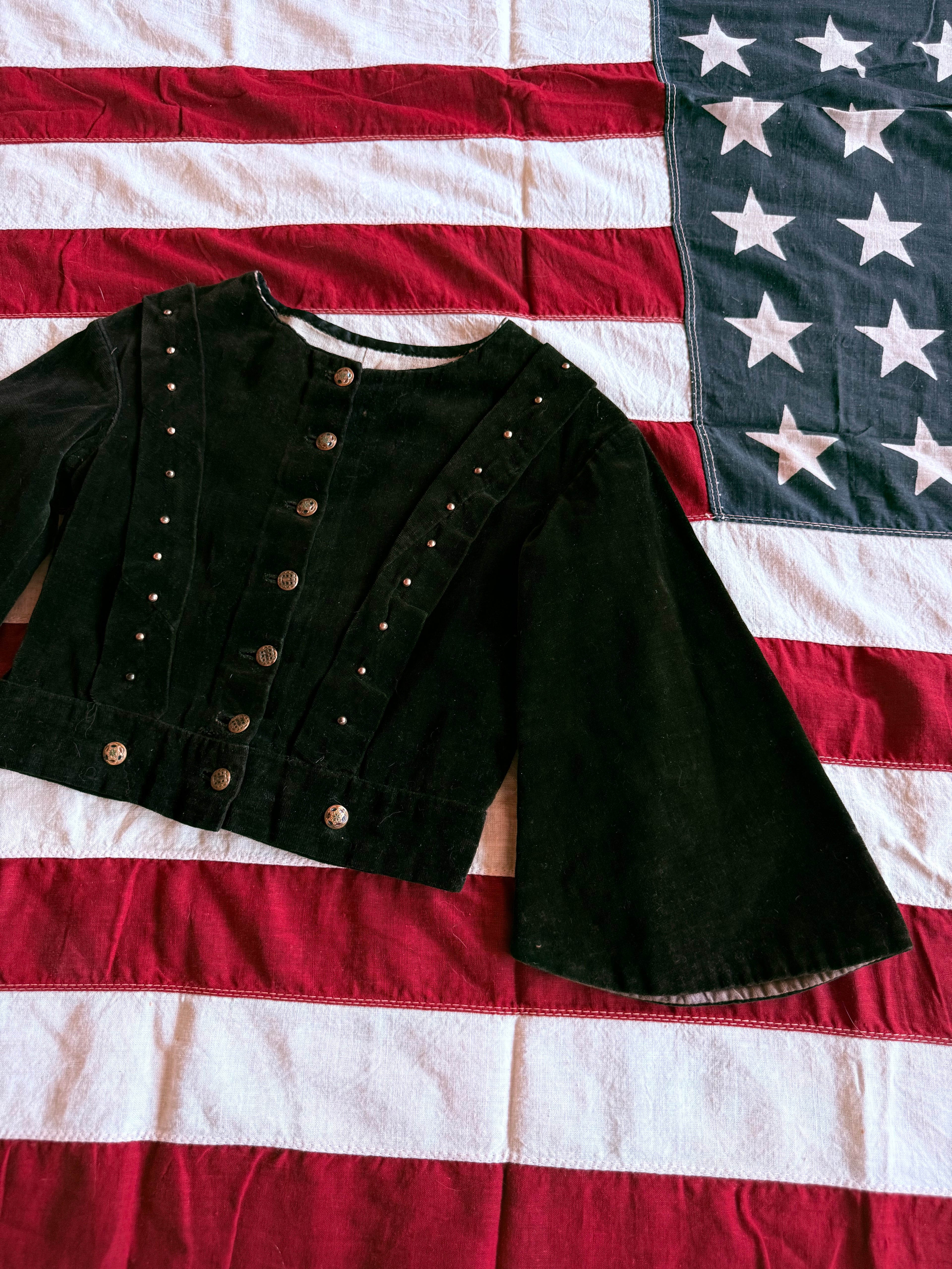 1900s velvet studded bodice