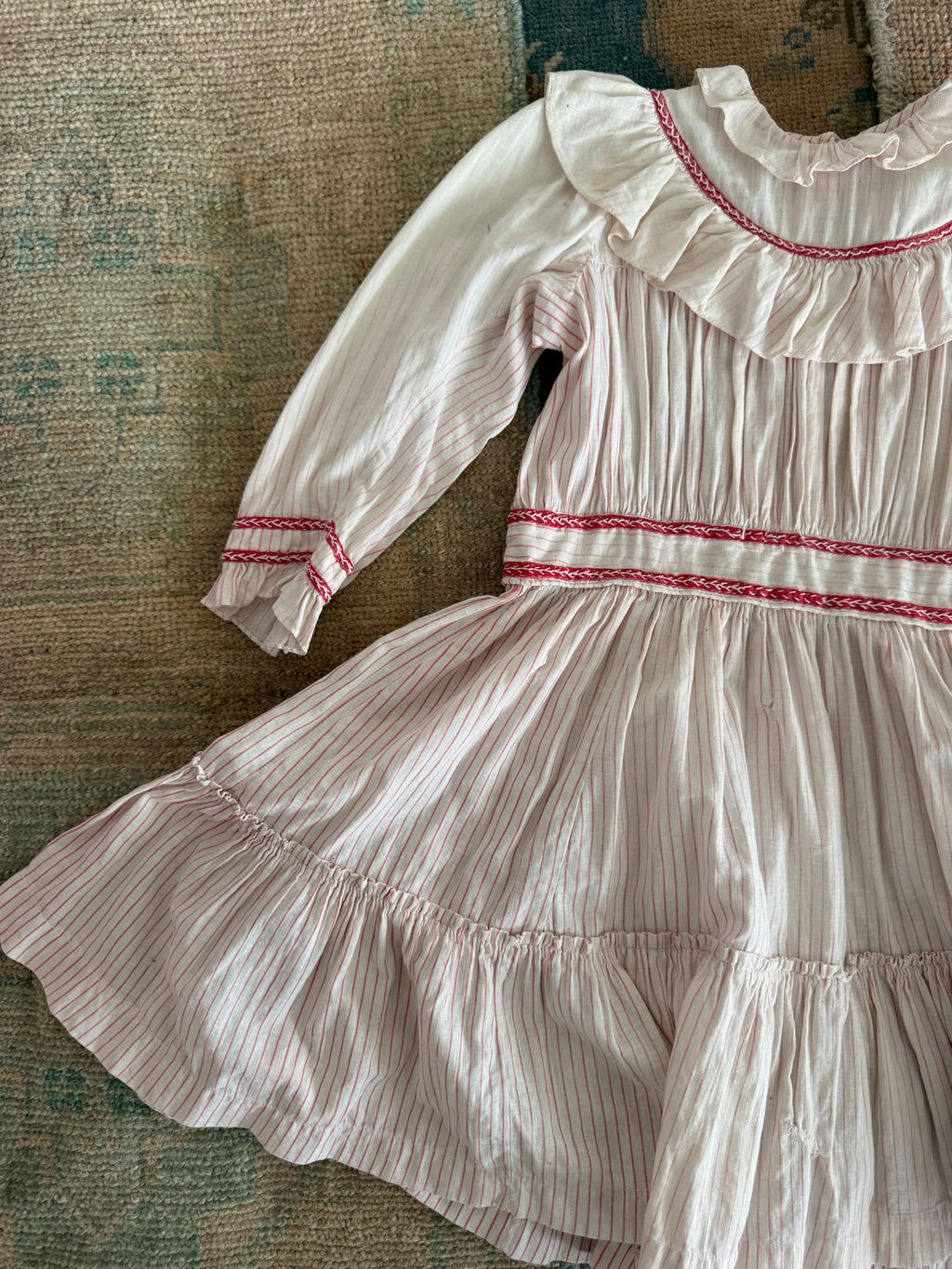 1910s candy striped dress