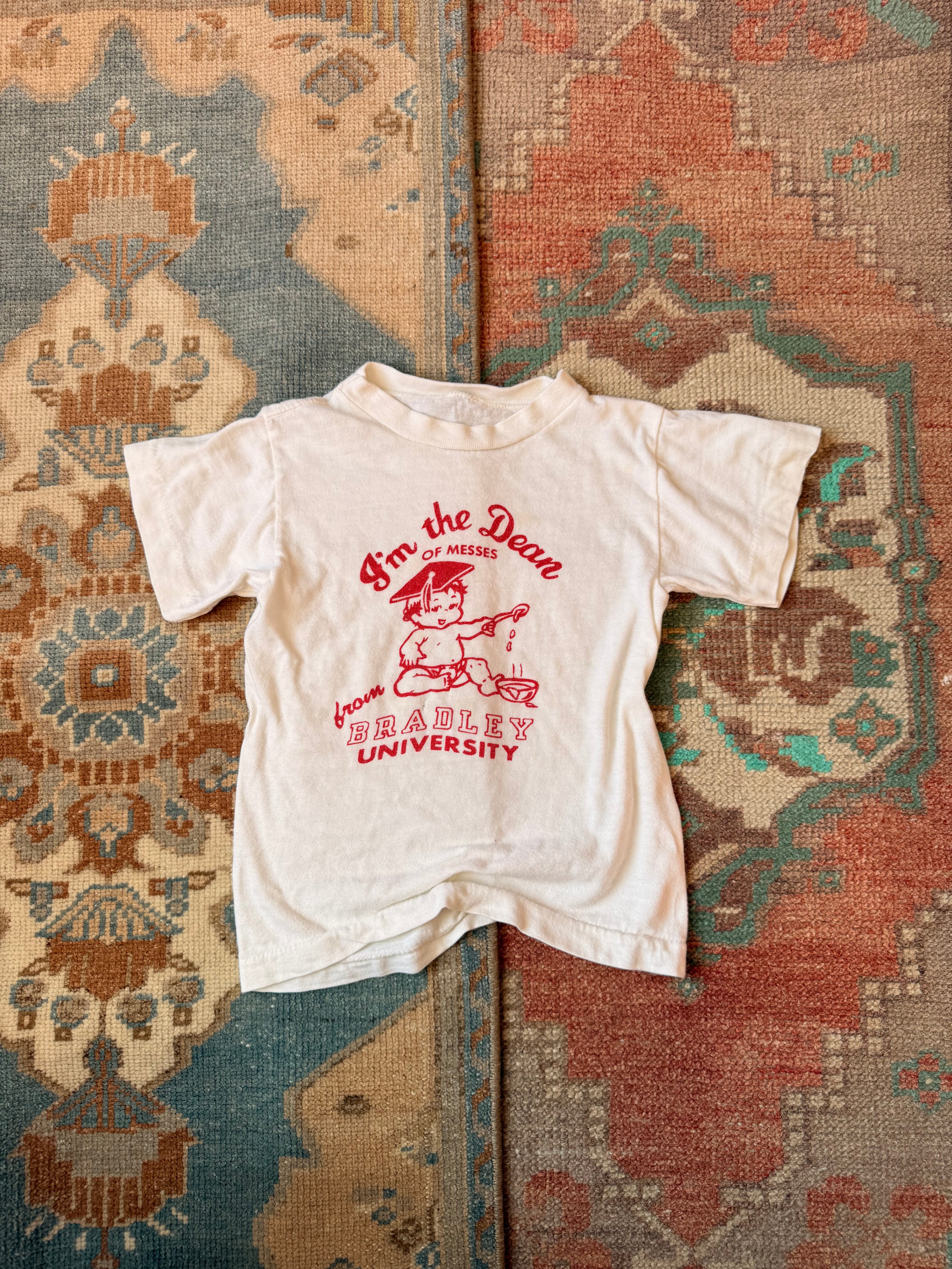 1970s bradley university dean of messes tee