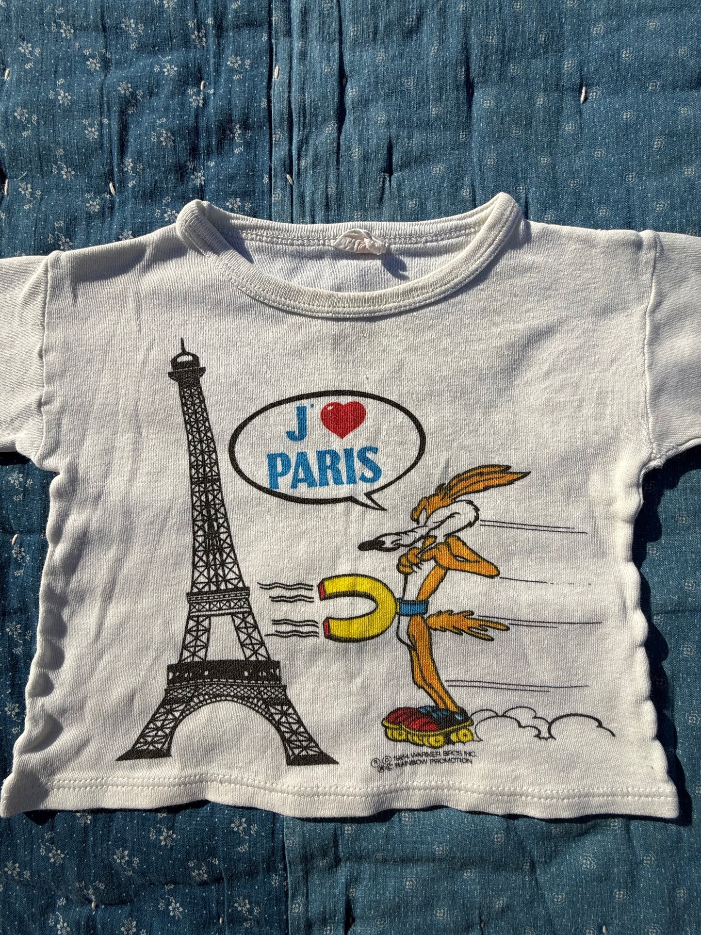 1980s wile e coyote paris souvenir tee