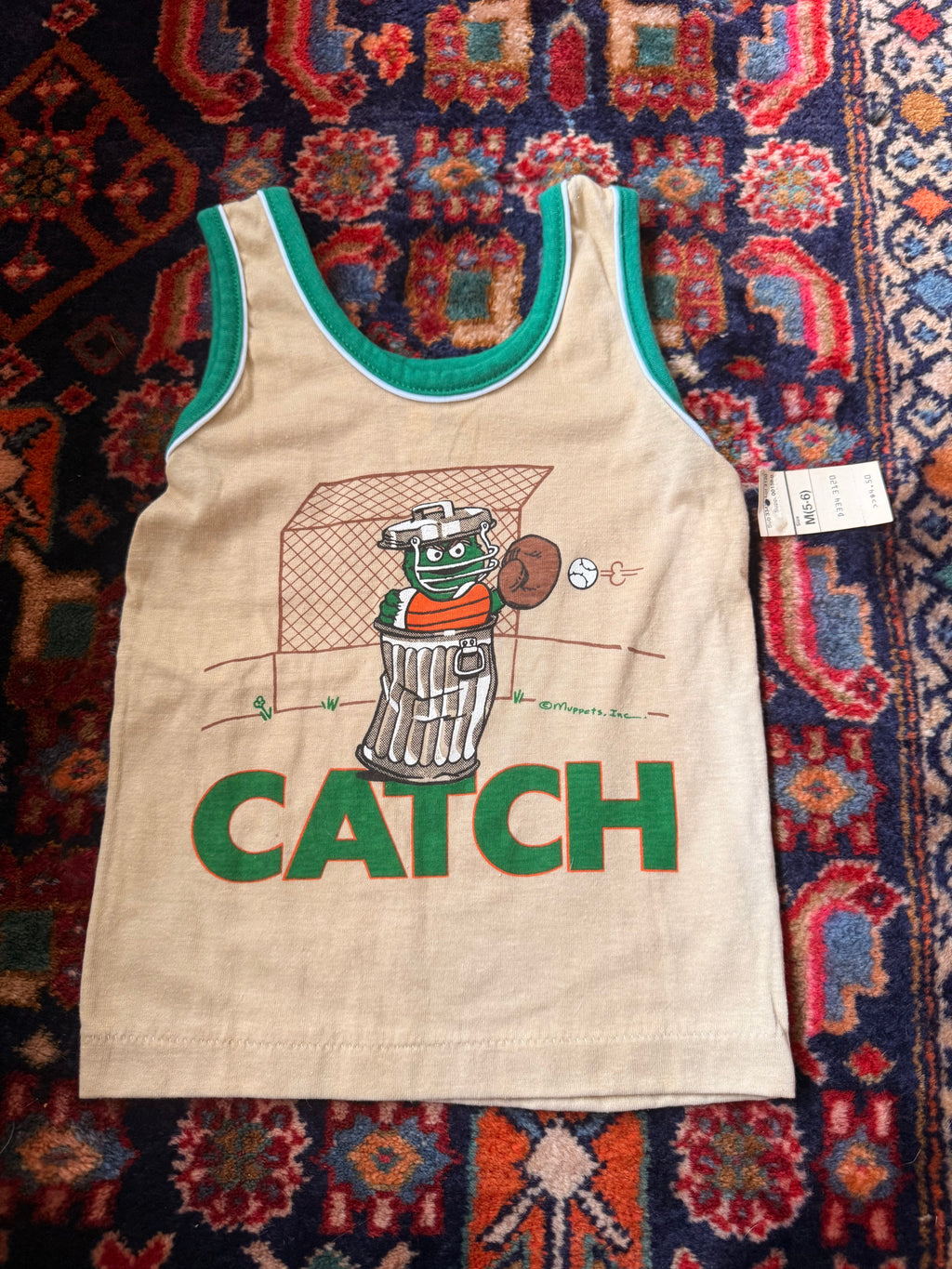 1970s sesame street oscar catcher tank top