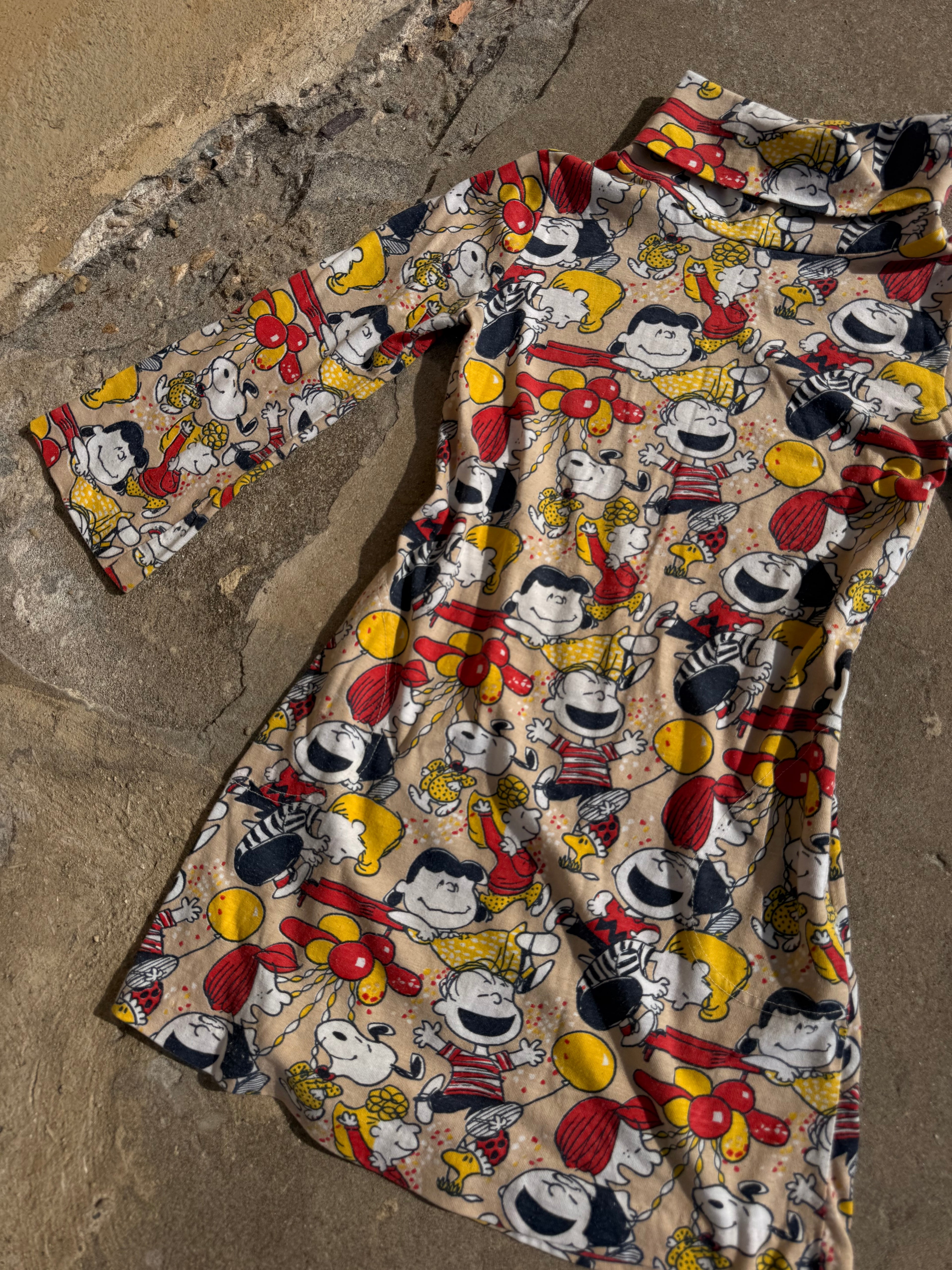 1970s danskin peanuts dress