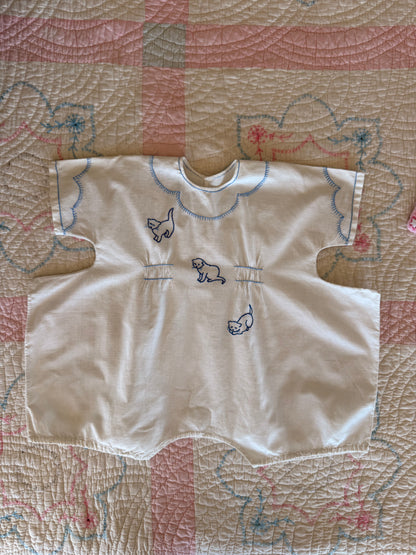 1920s blue kitten romper