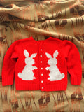 1960s knit bunny cardigan