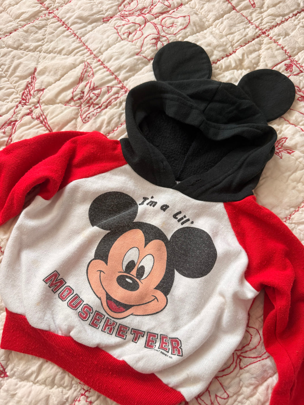 1980s lil mouseketer mickey ears hoodie
