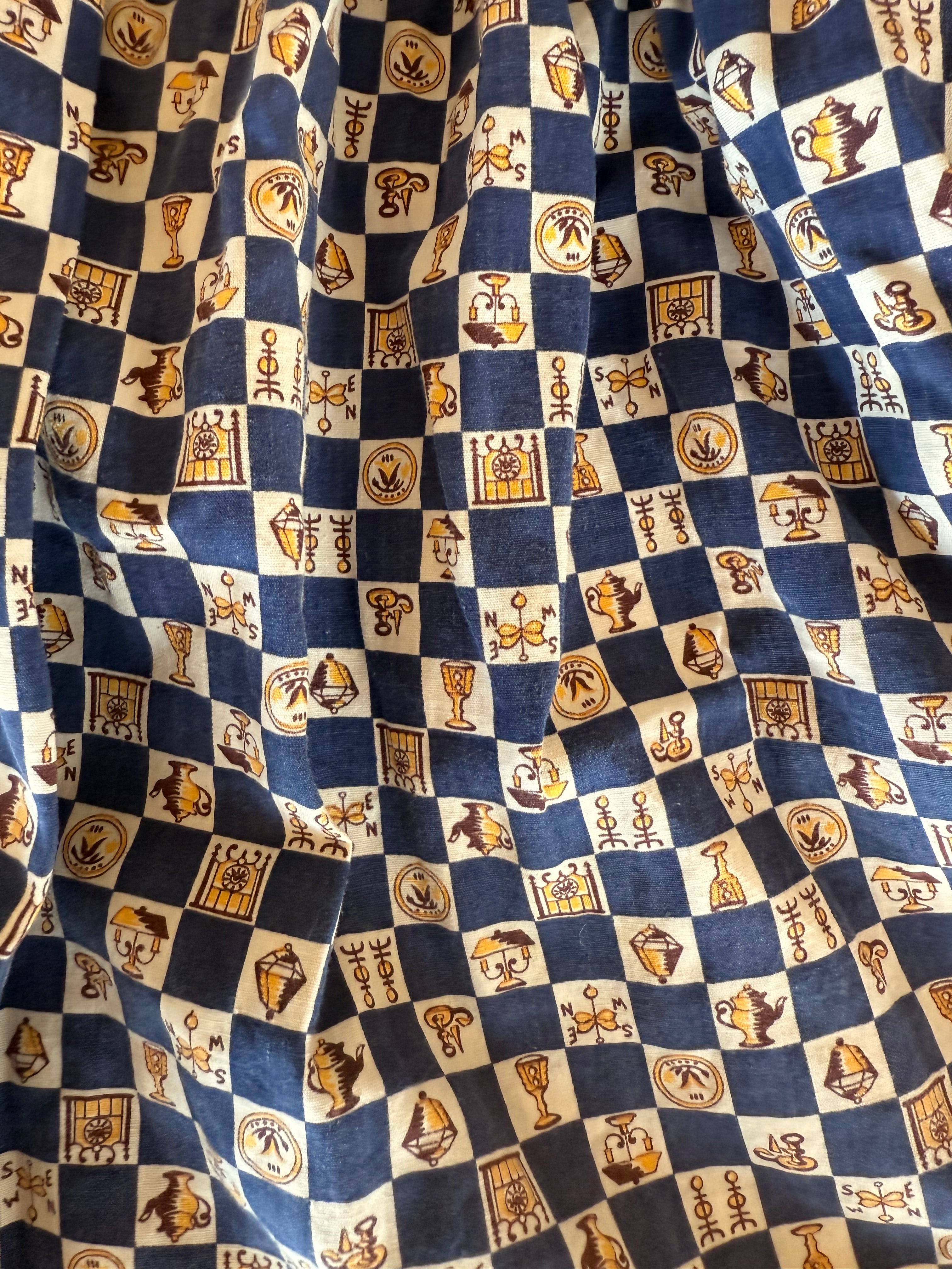 1950s weathervane mix printed dress