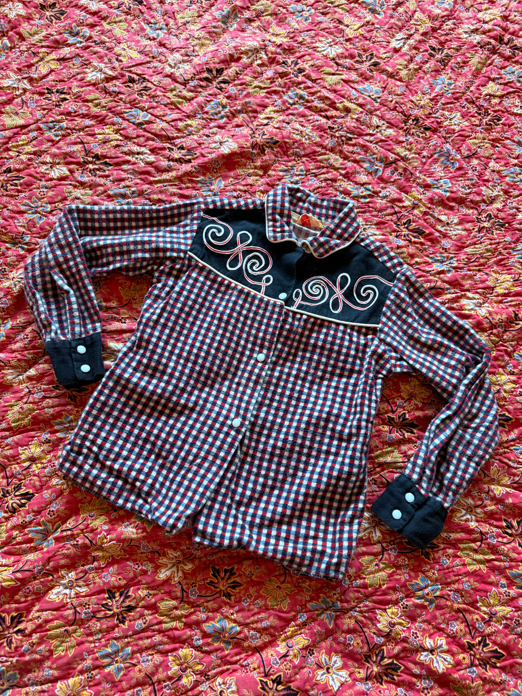 1950s flannel western shirt