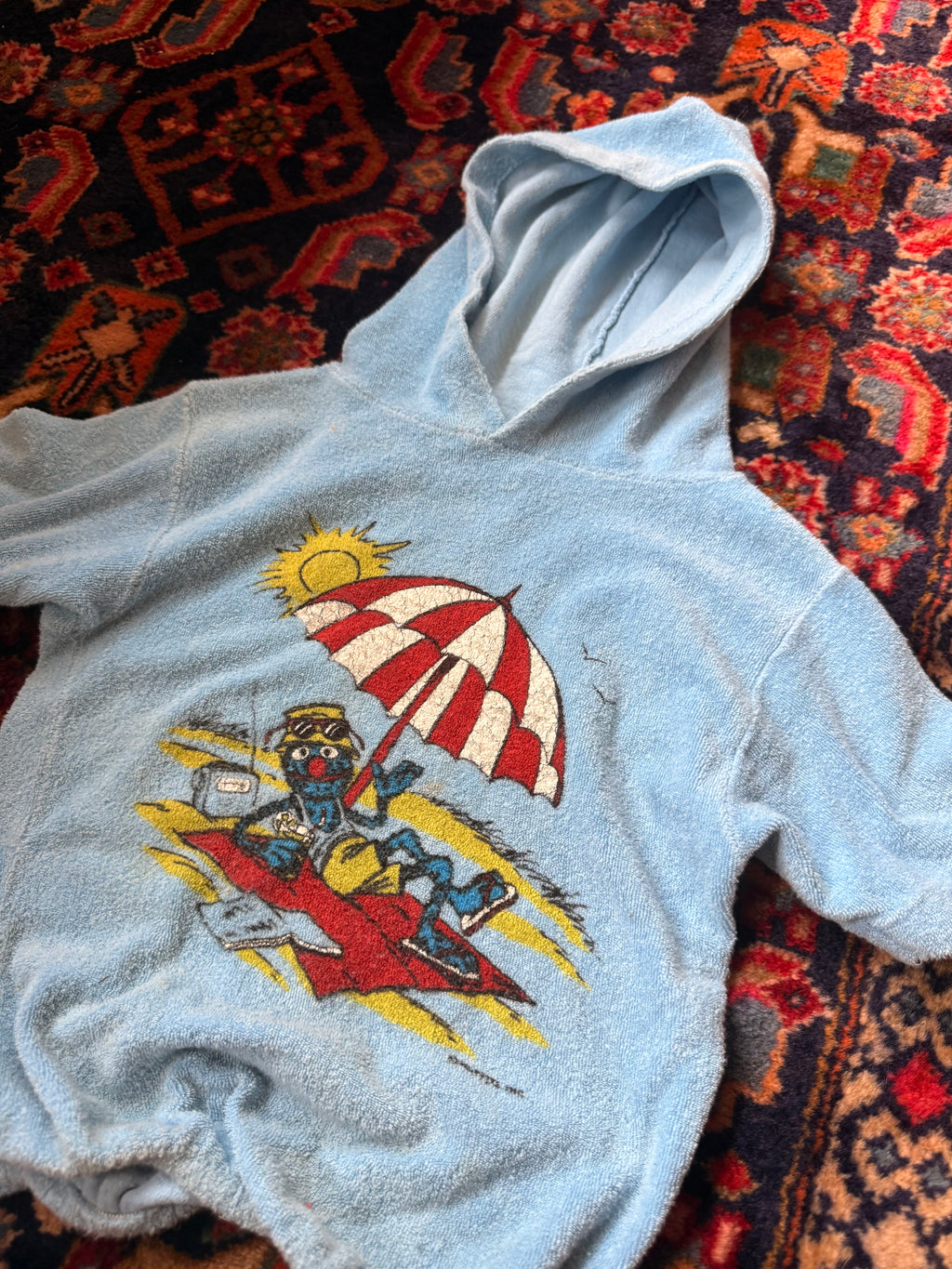 1970s sesame street Grover beach hoodie