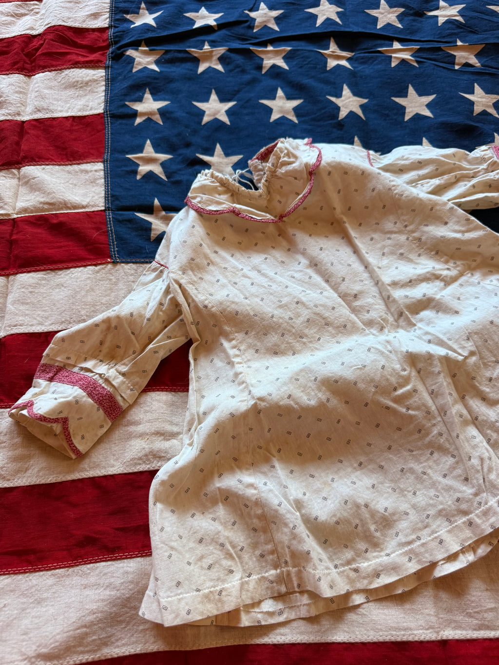 1900s calico newborn dress