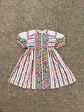 1930s geometric floral zip dress