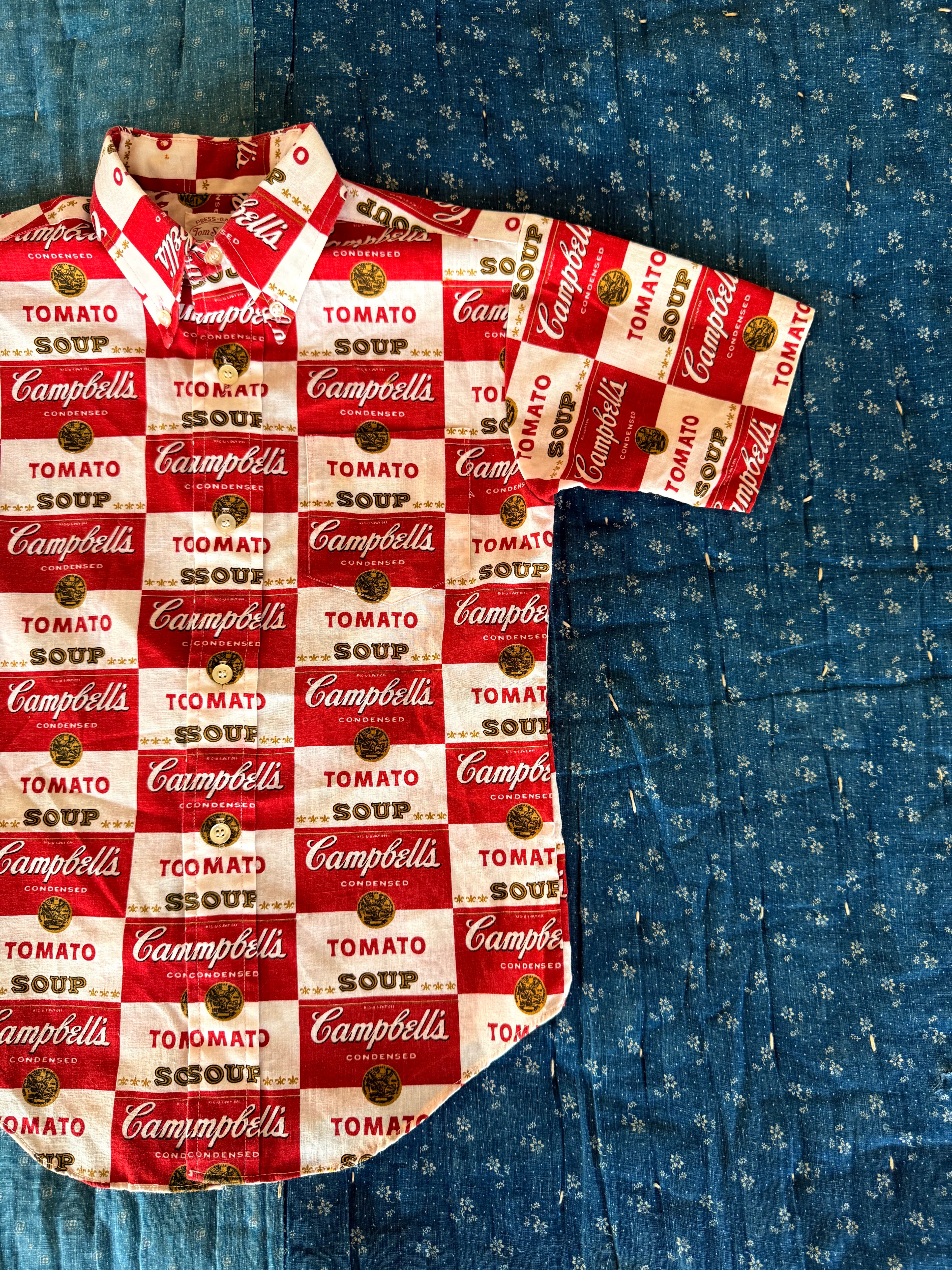 1960s campbell soup button down