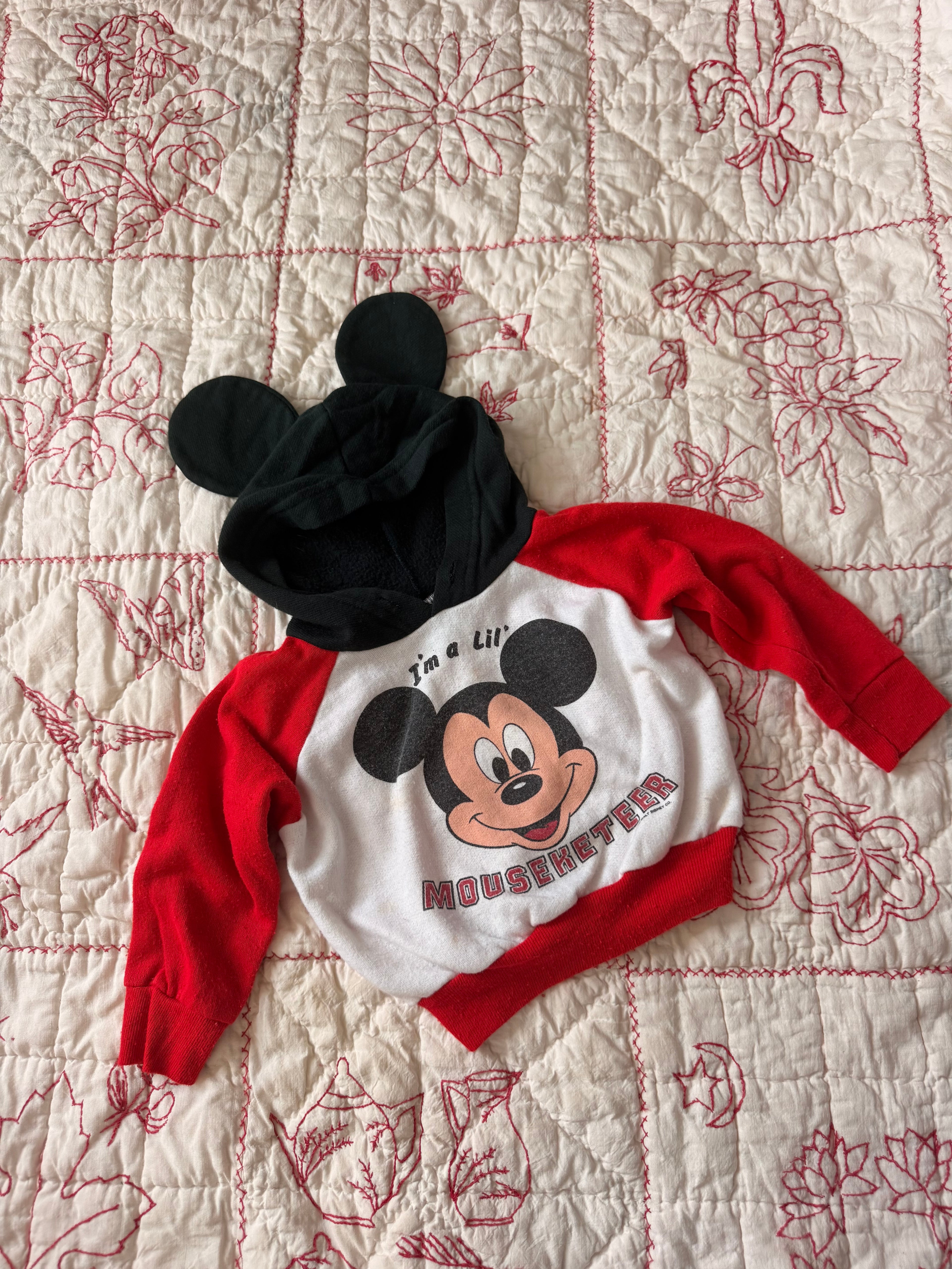 1980s lil mouseketer mickey ears hoodie