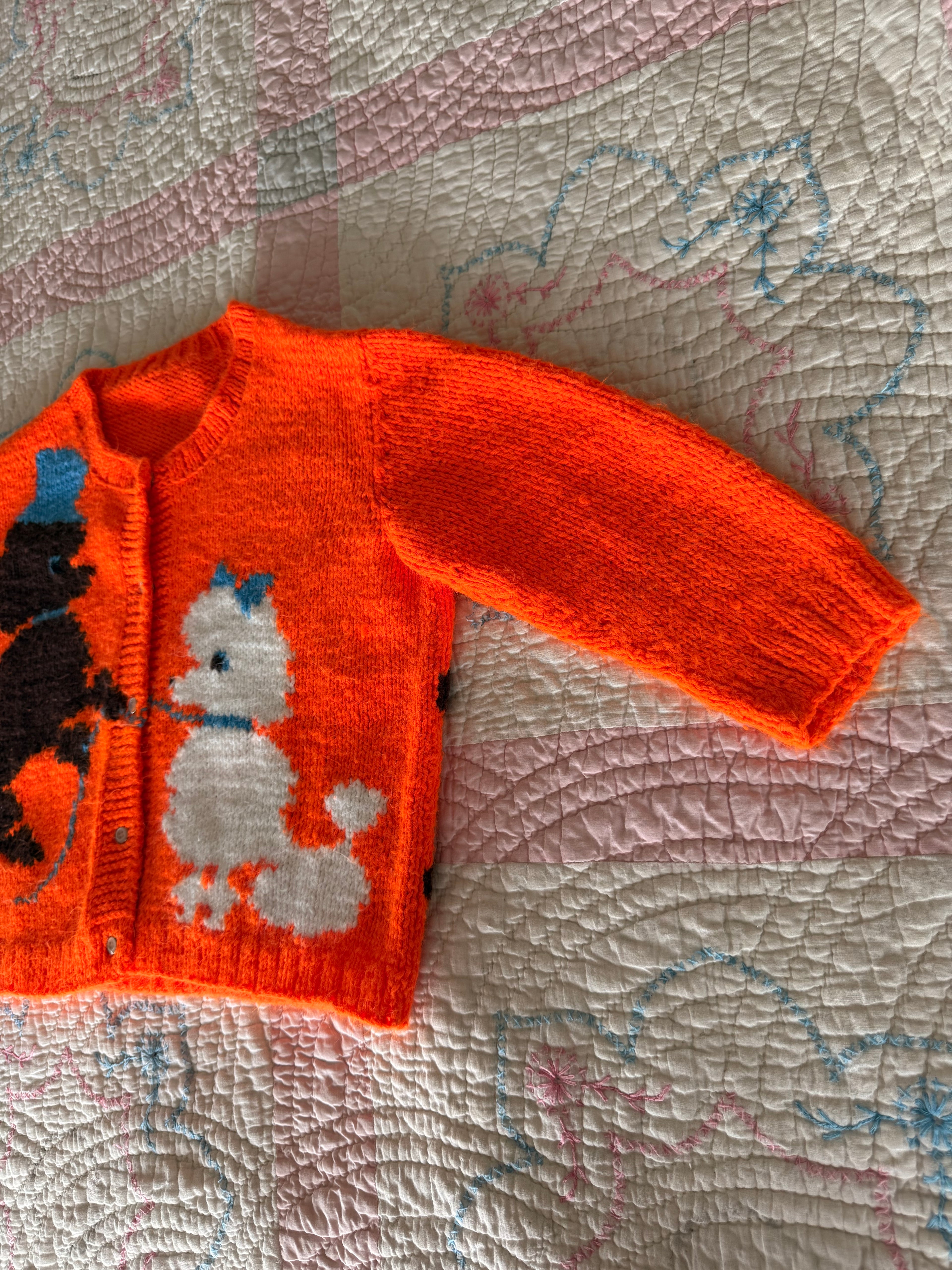 1960s fancy poodle cardigan