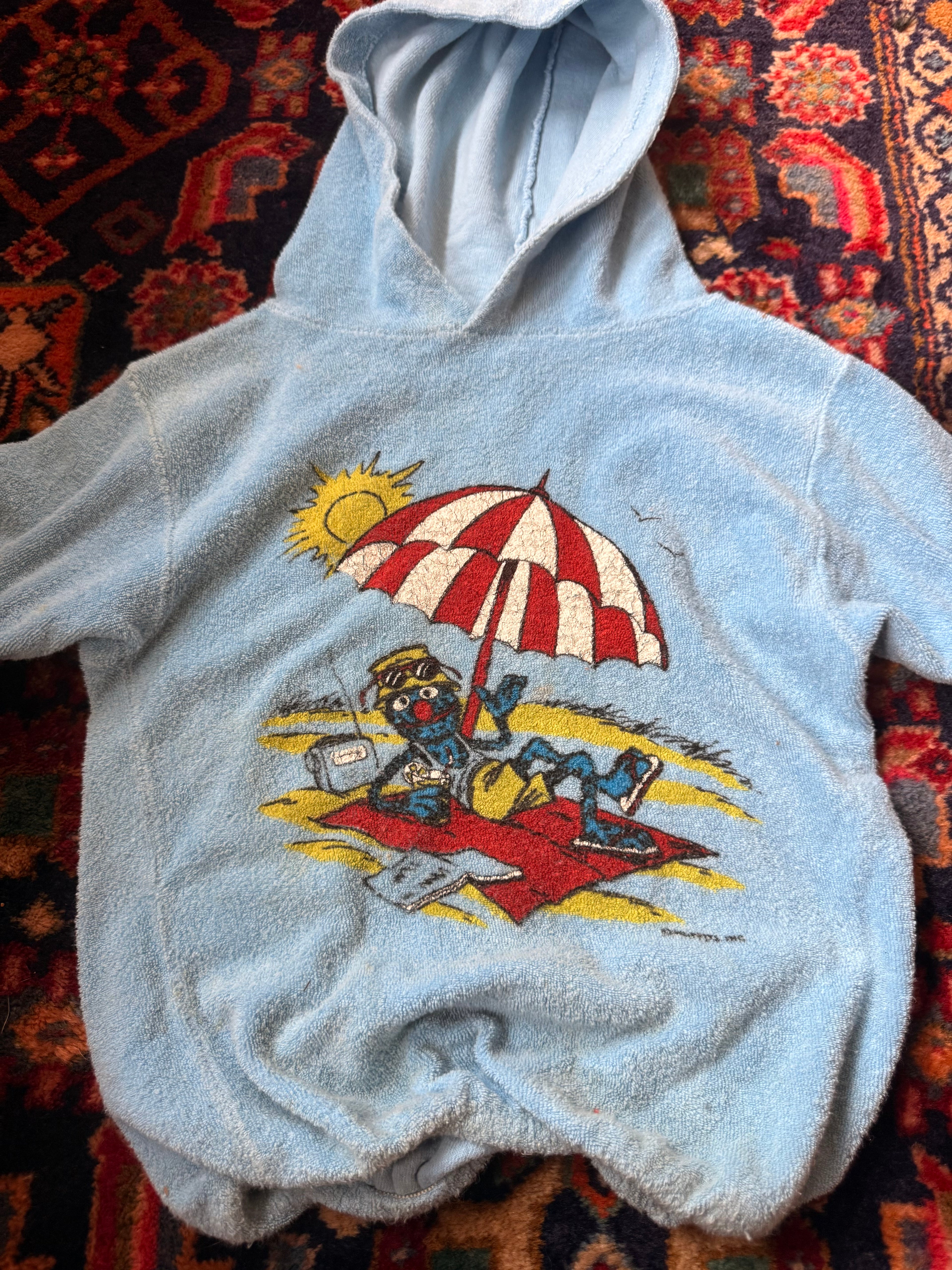 1970s sesame street Grover beach hoodie
