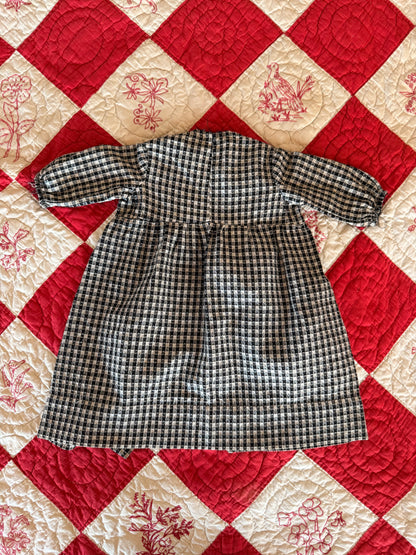 1930s black check house coat