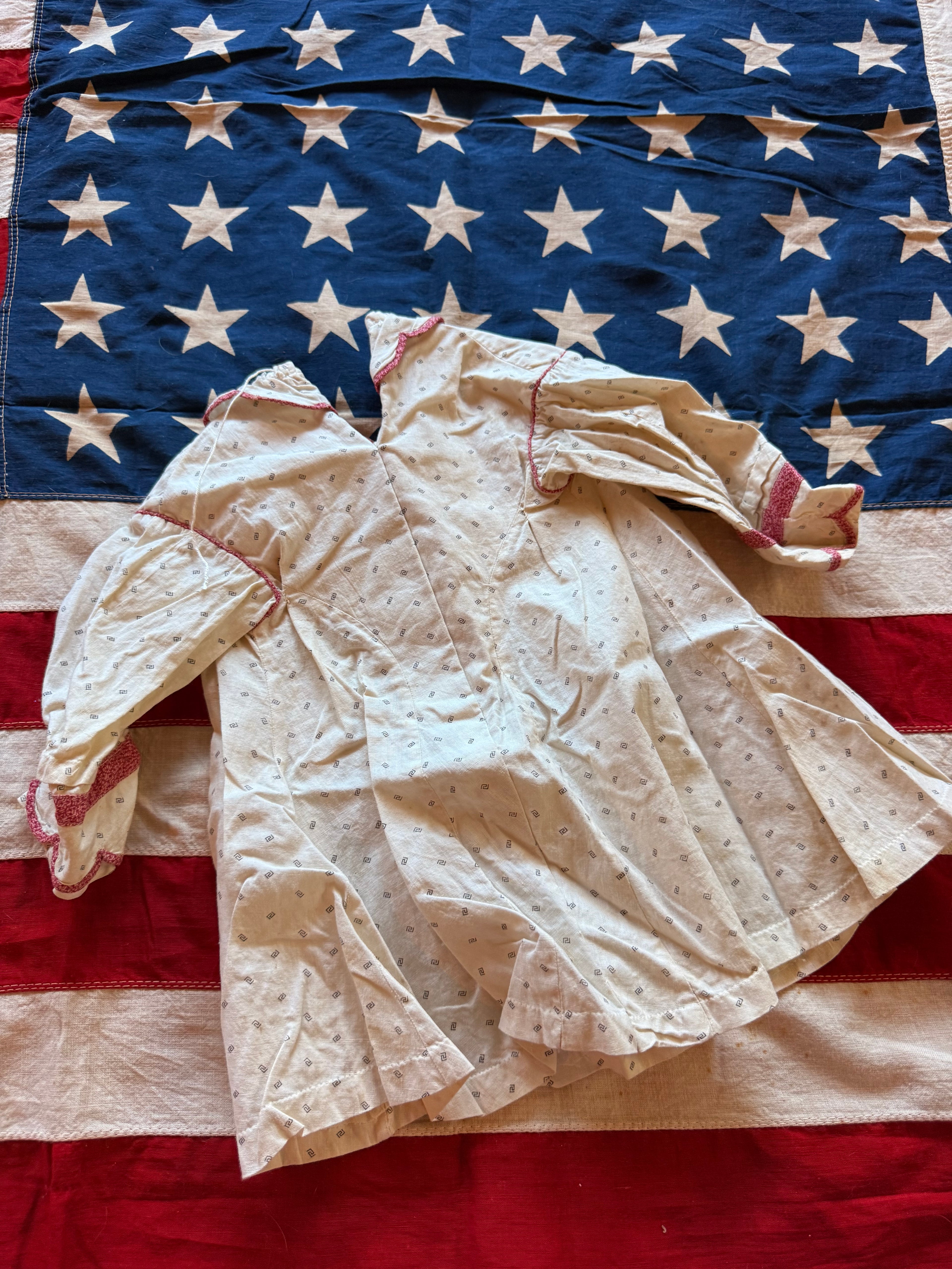 1900s calico newborn dress