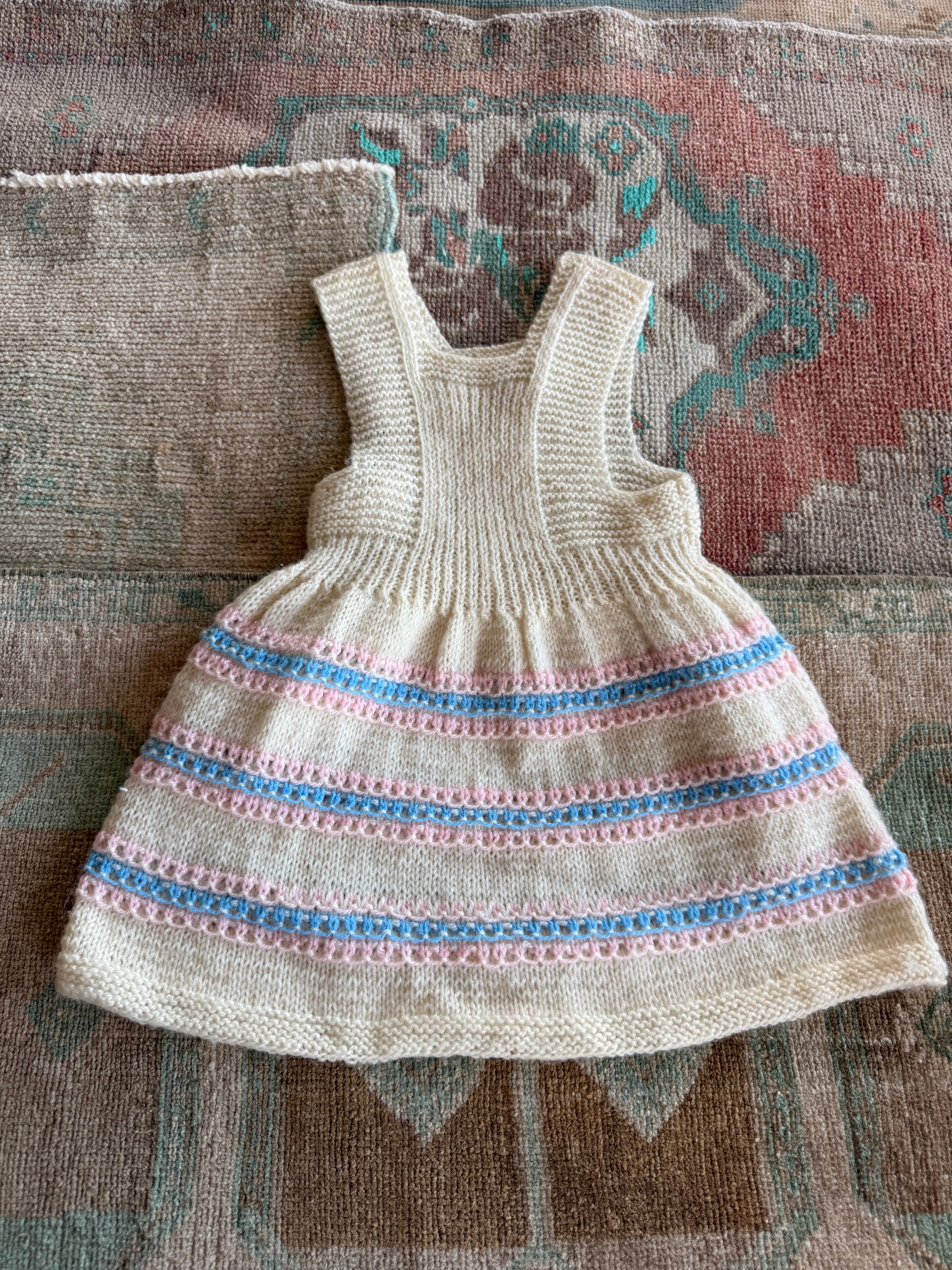 1970s stripped wool knit dress
