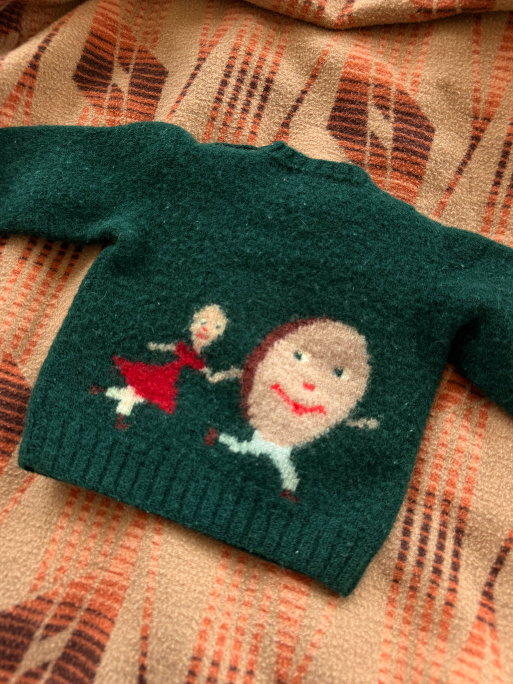 1950s hey diddle diddle knit baby sweater