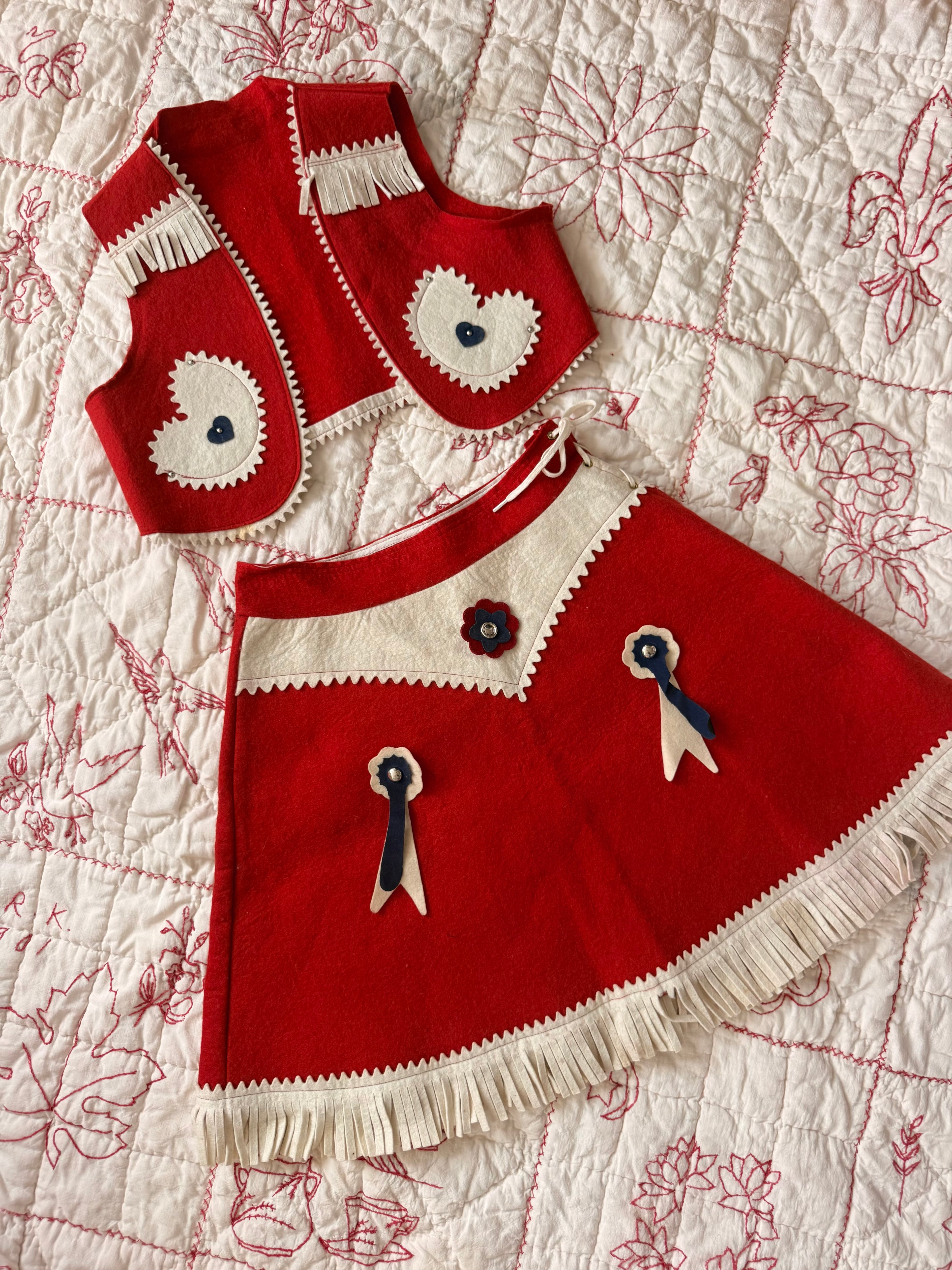 1950s felt rodeo sweetheart set
