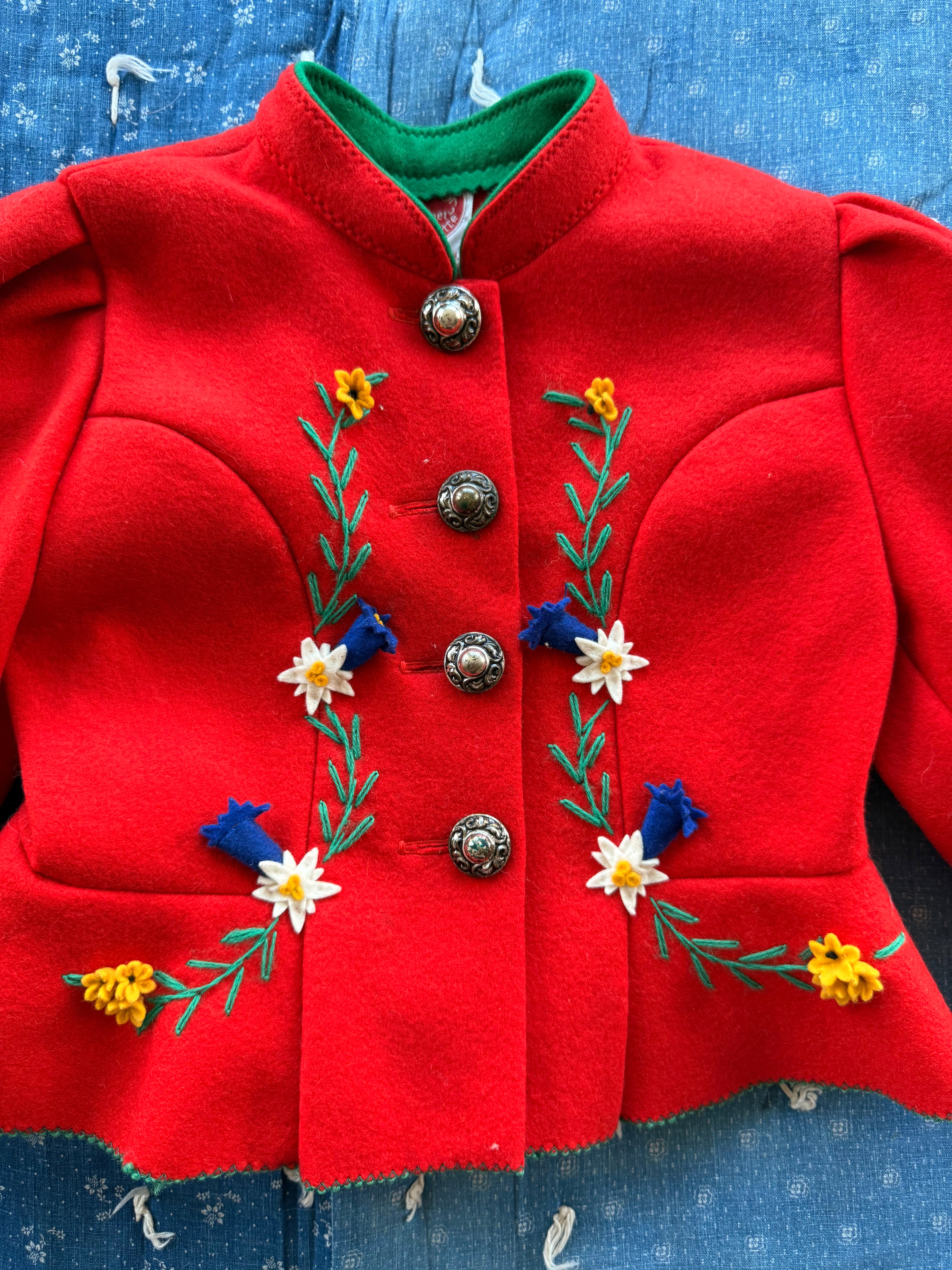 1950s austrian wool skirt set