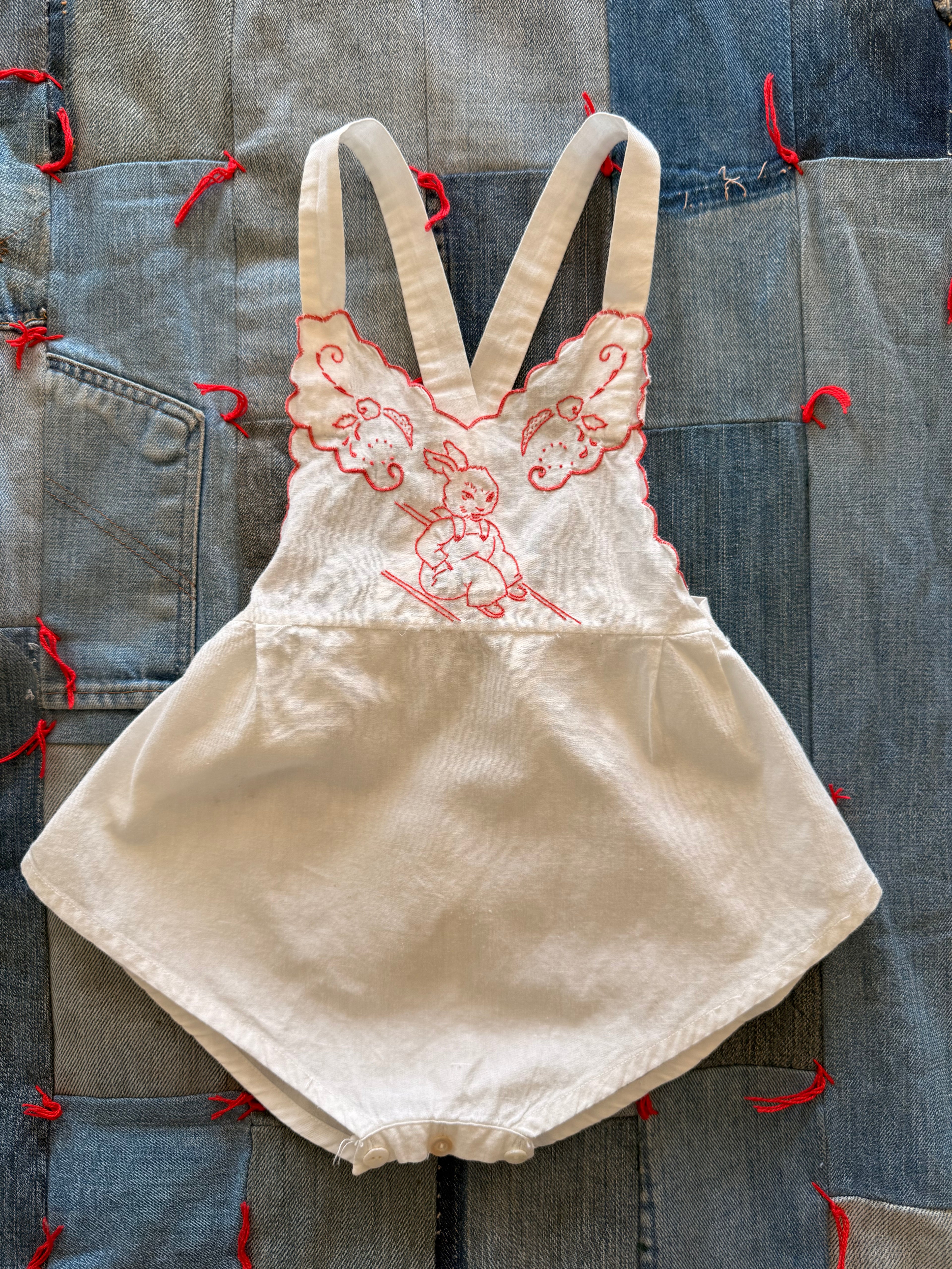 1940s overalls bunny romper