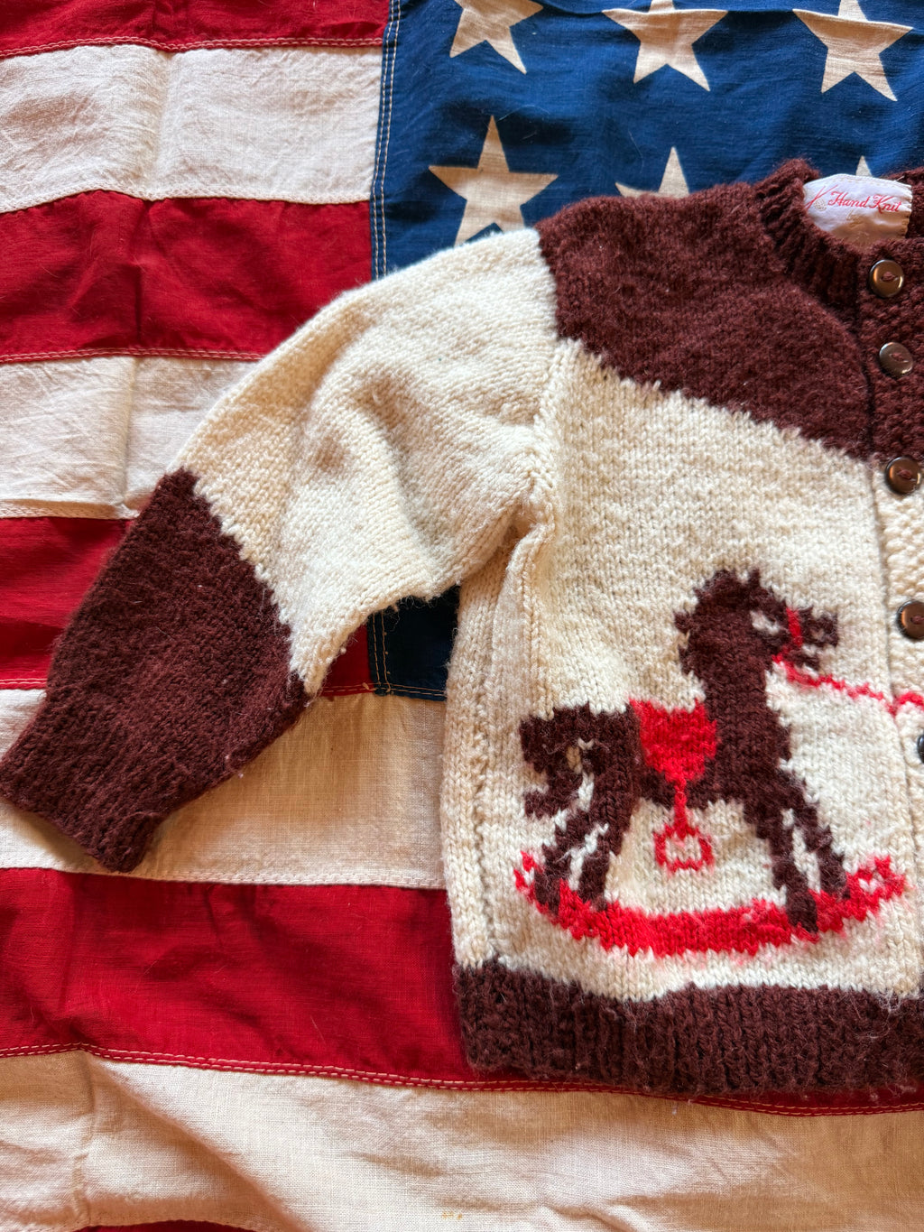 1960s wool baby cowboy cardigan