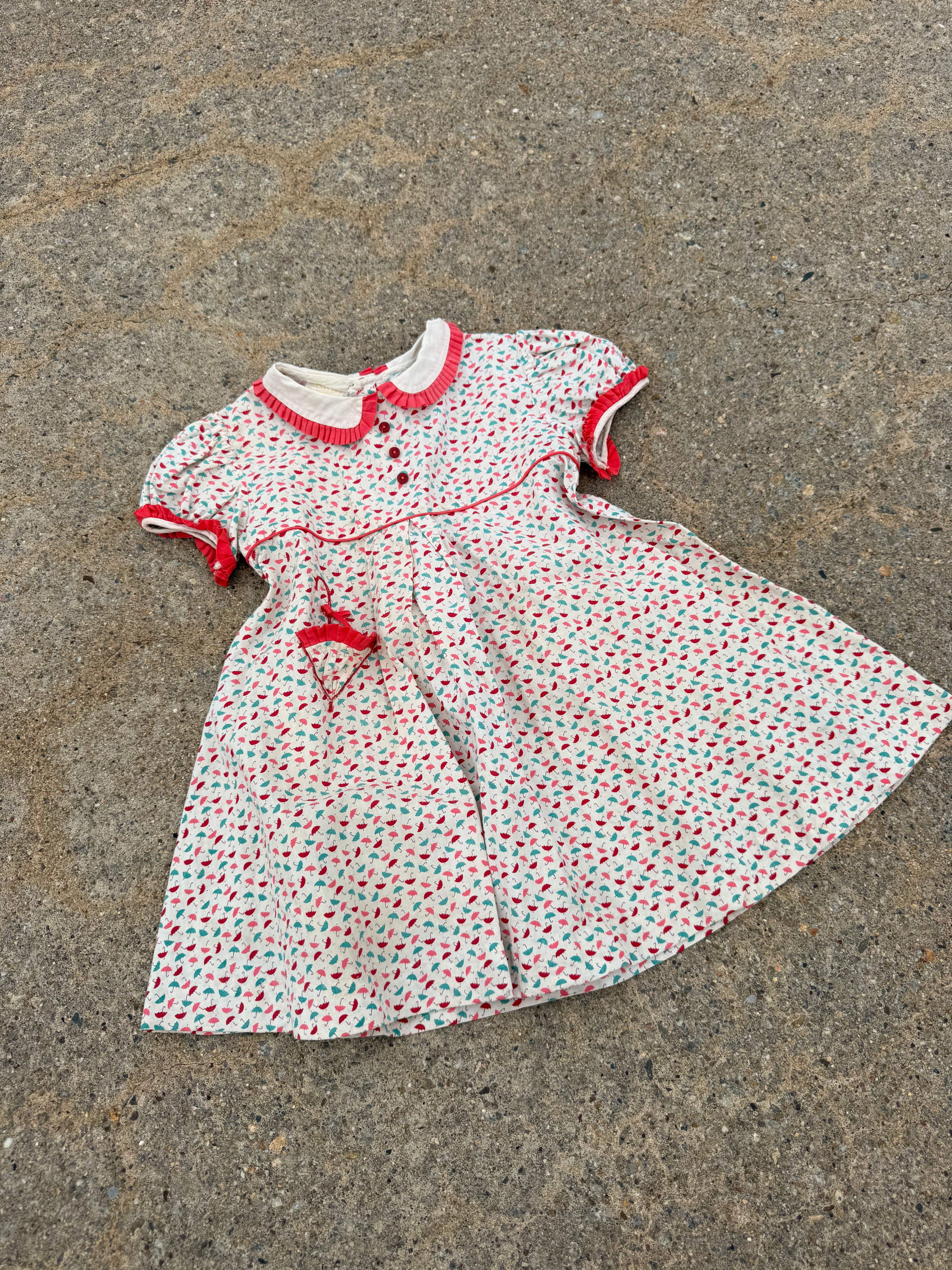 1940s umbrella dress