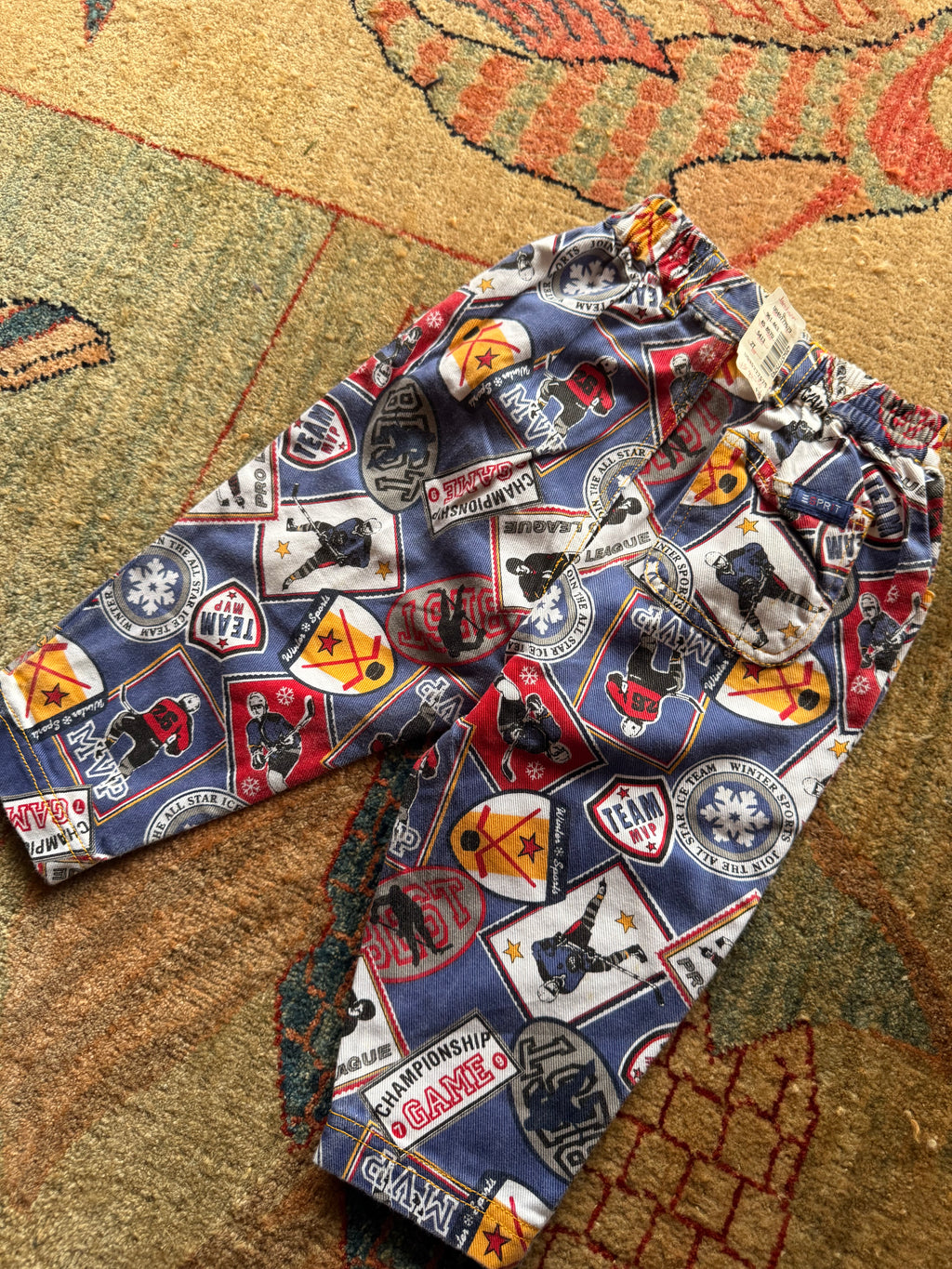 1990s hockey print jeans