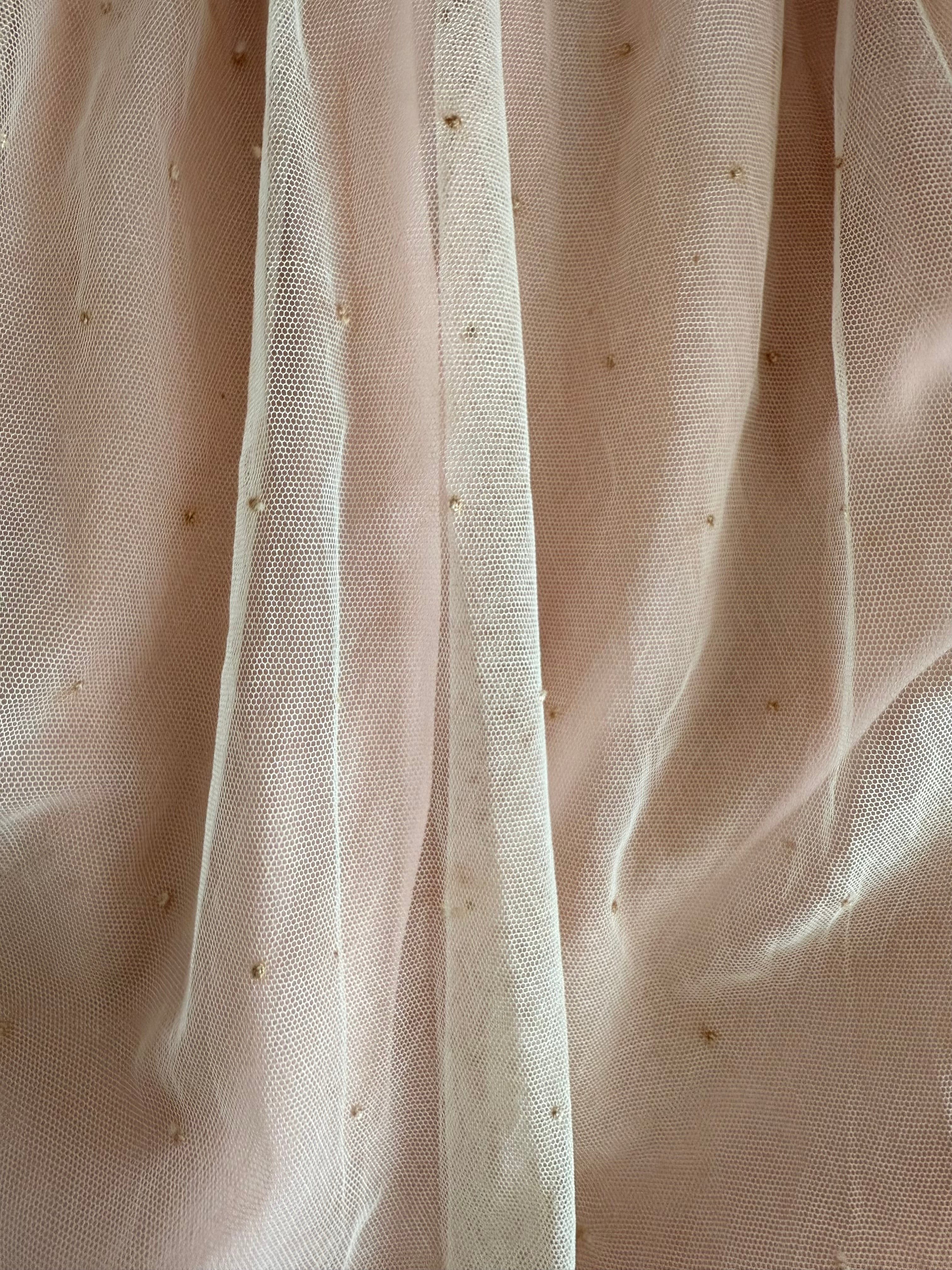 1920s embroidered net & silk dress