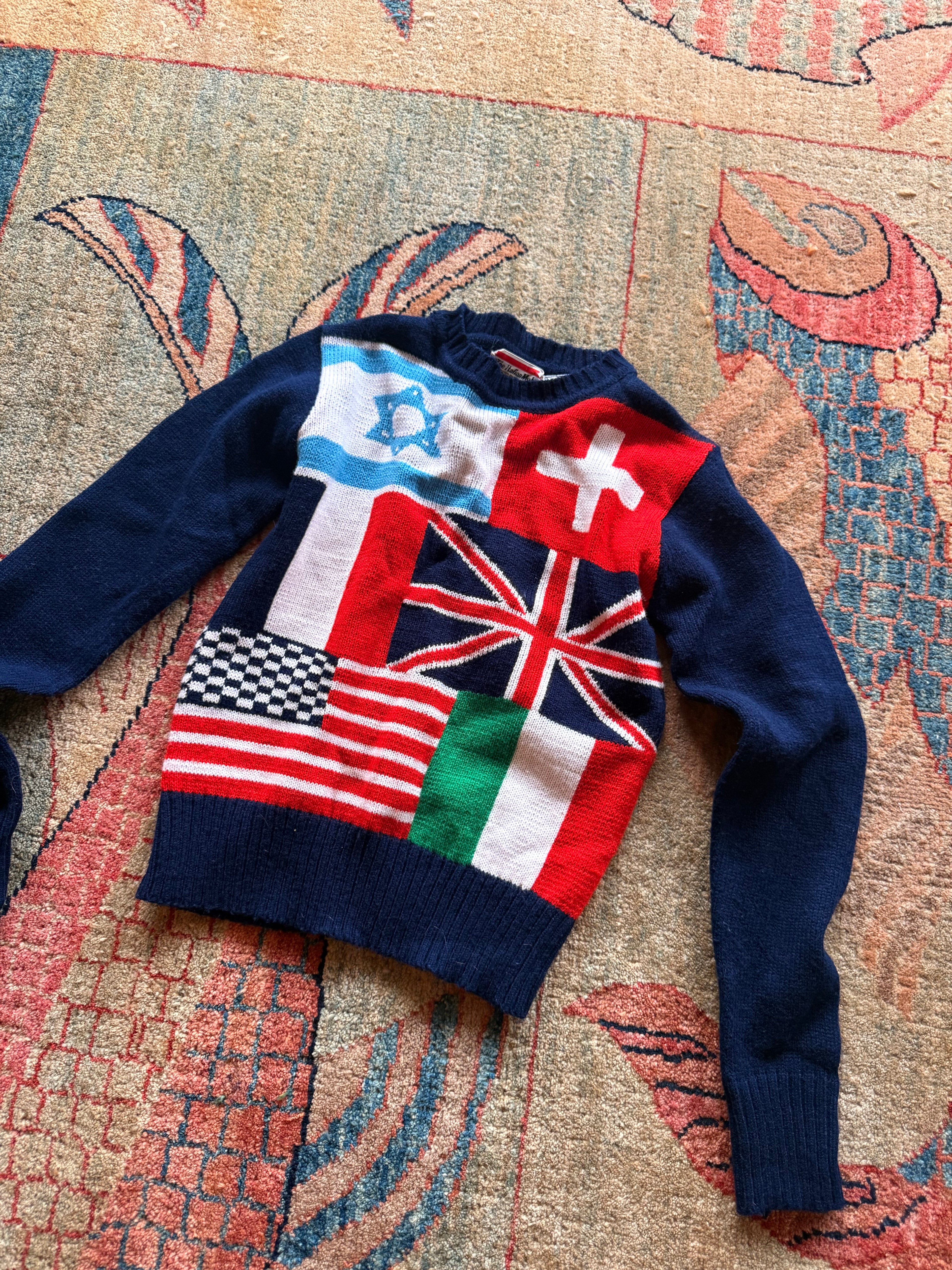 1980s world flag sweater
