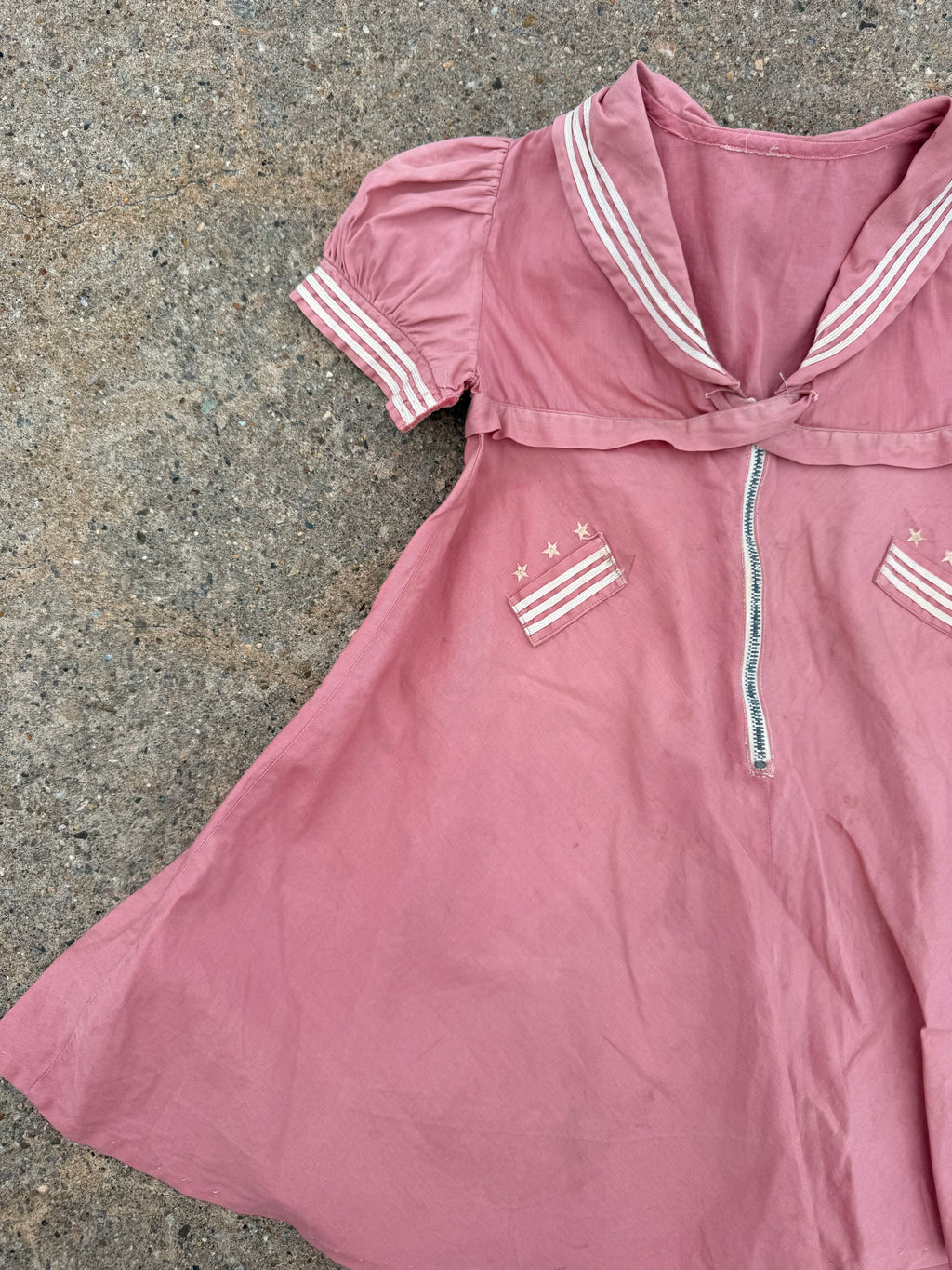 1940s rose sailor girl dress