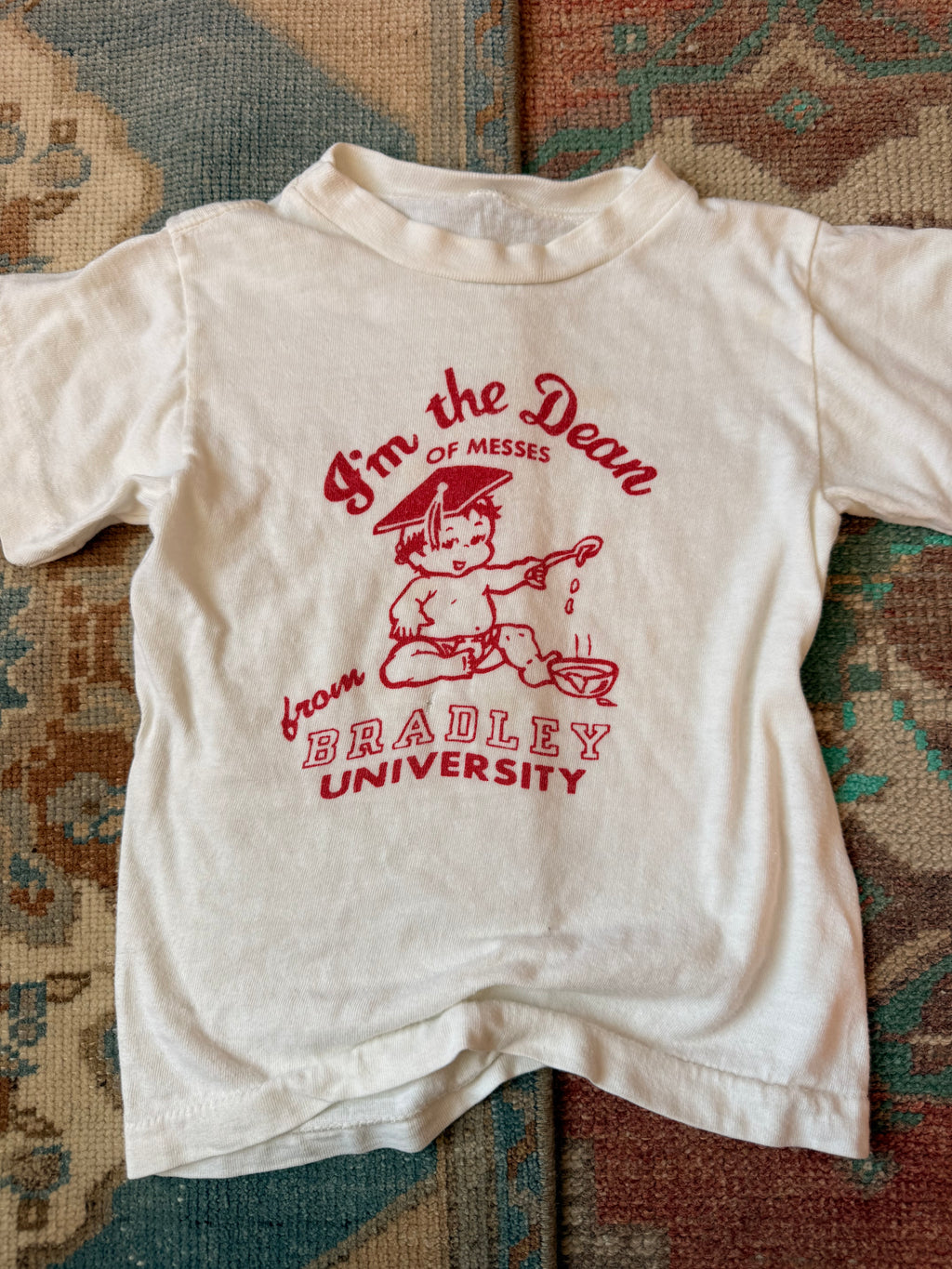 1970s bradley university dean of messes tee