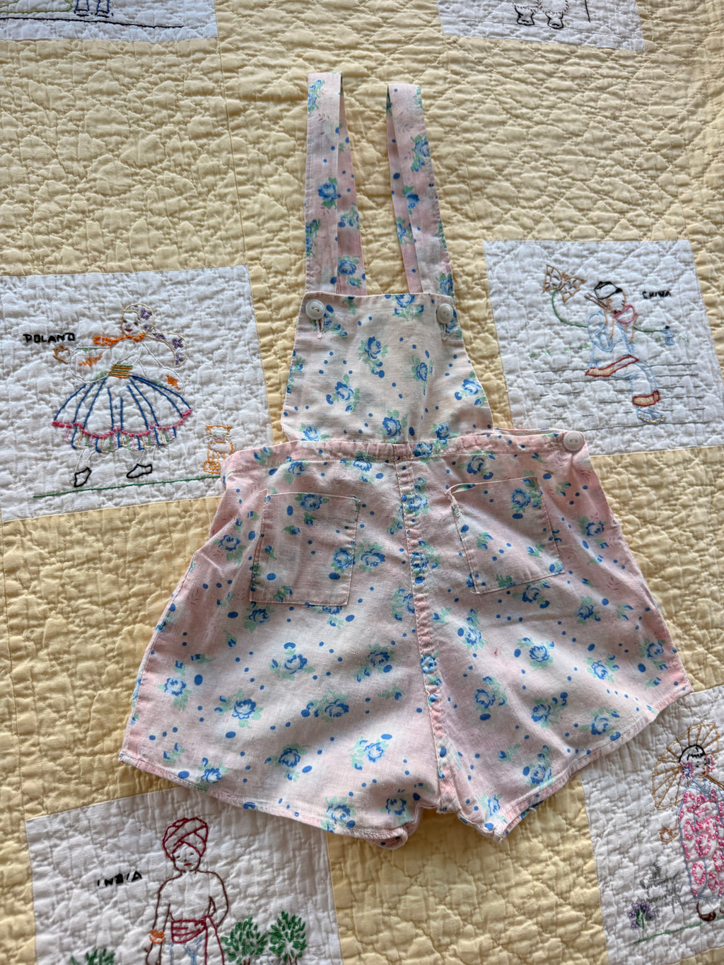 1940s flour sack overalls