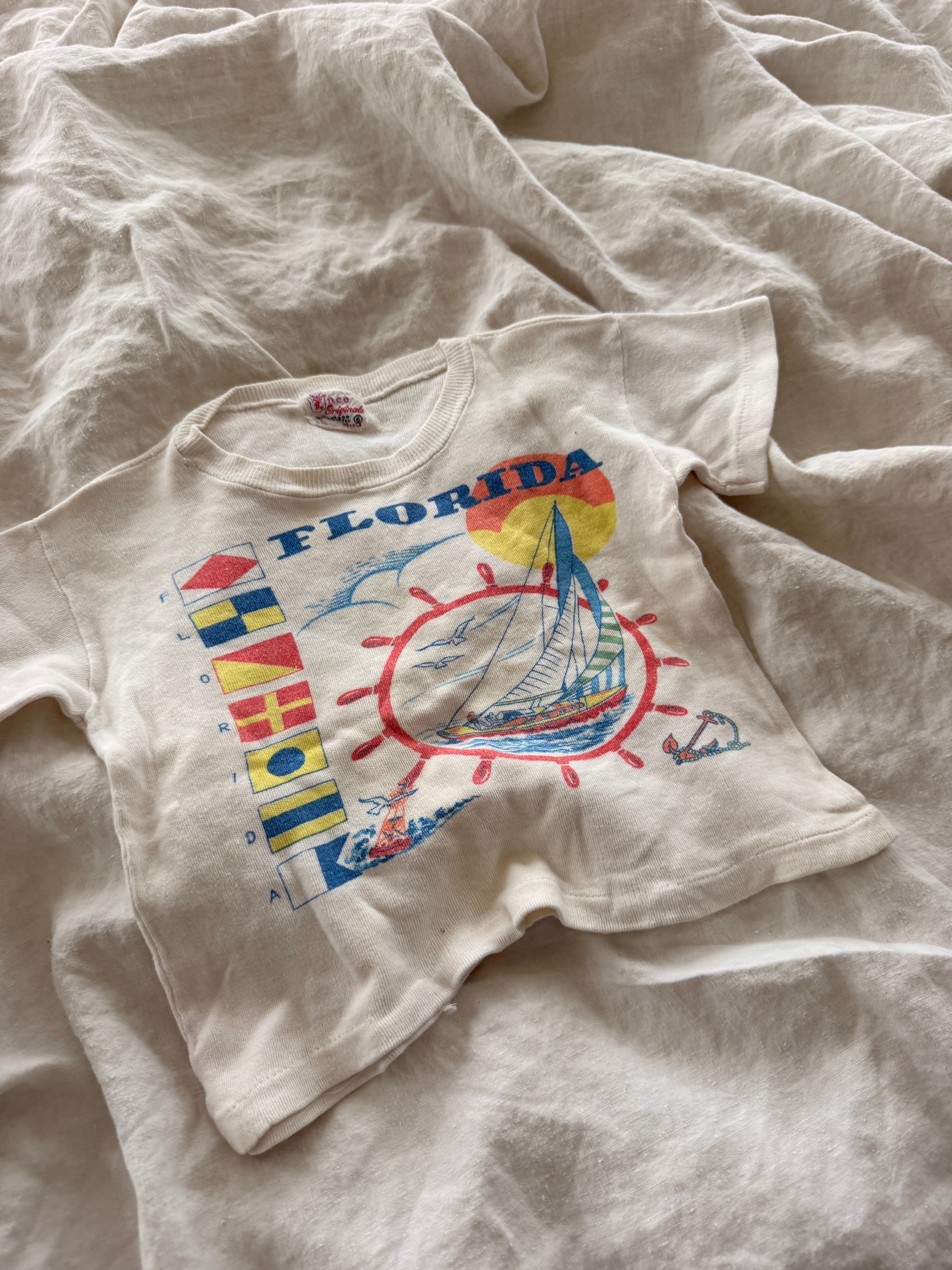 1960s nautical florida souvenir t shirt